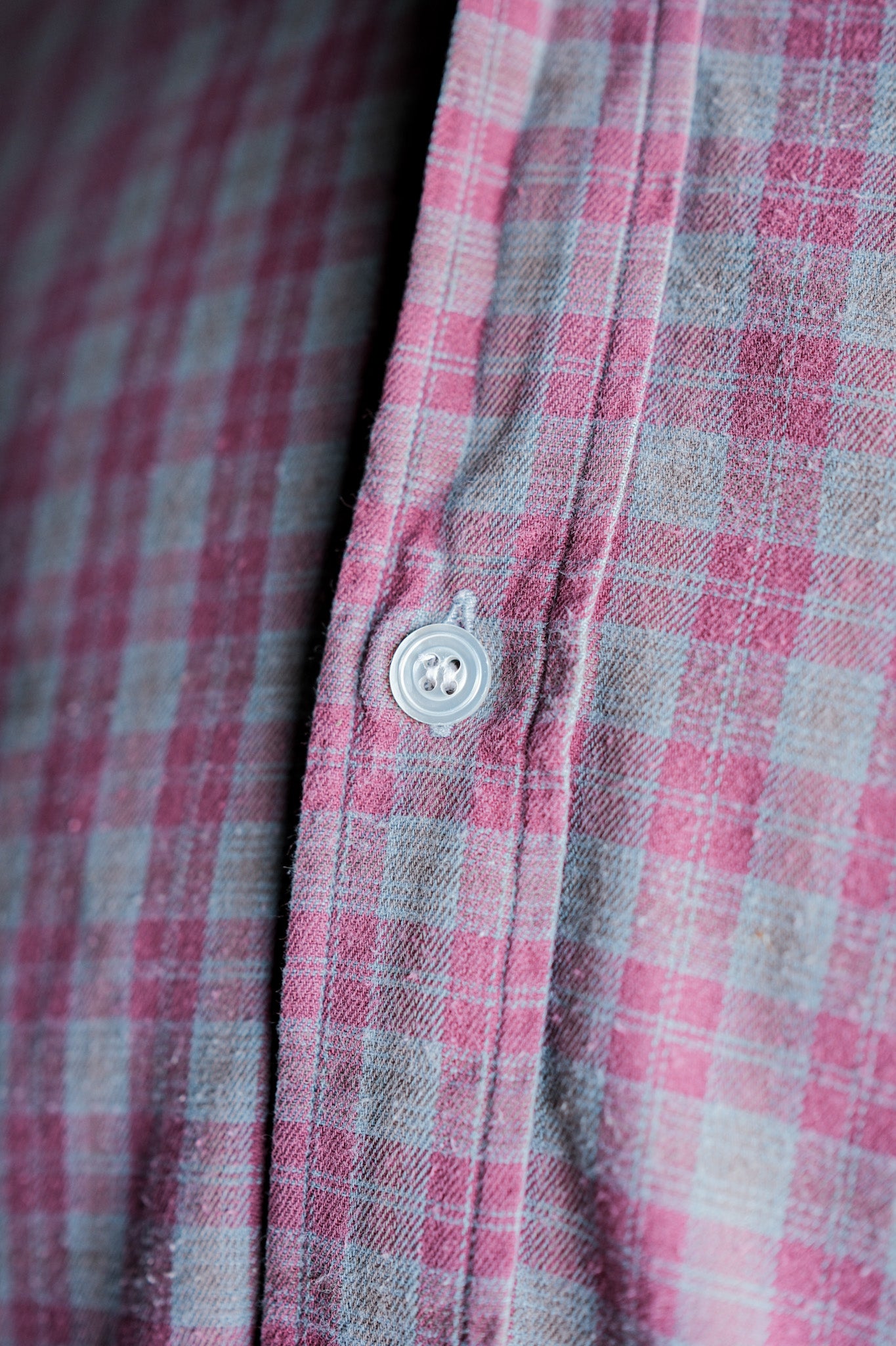 ［~00's］Old Charvet Cotton Checked Shirt Size.38