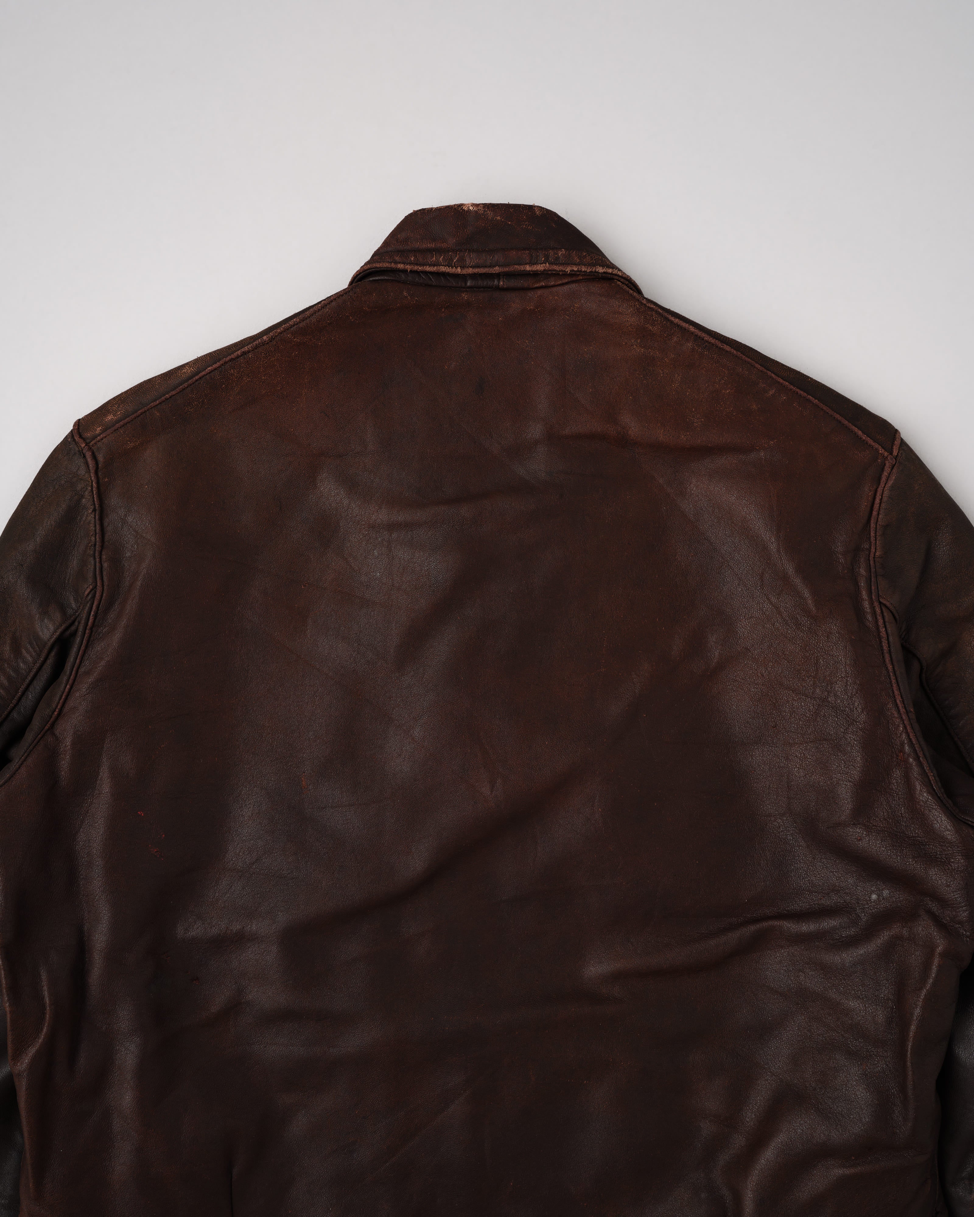40's］French Vintage Hartmann Type Motorcycle Leather Jacket