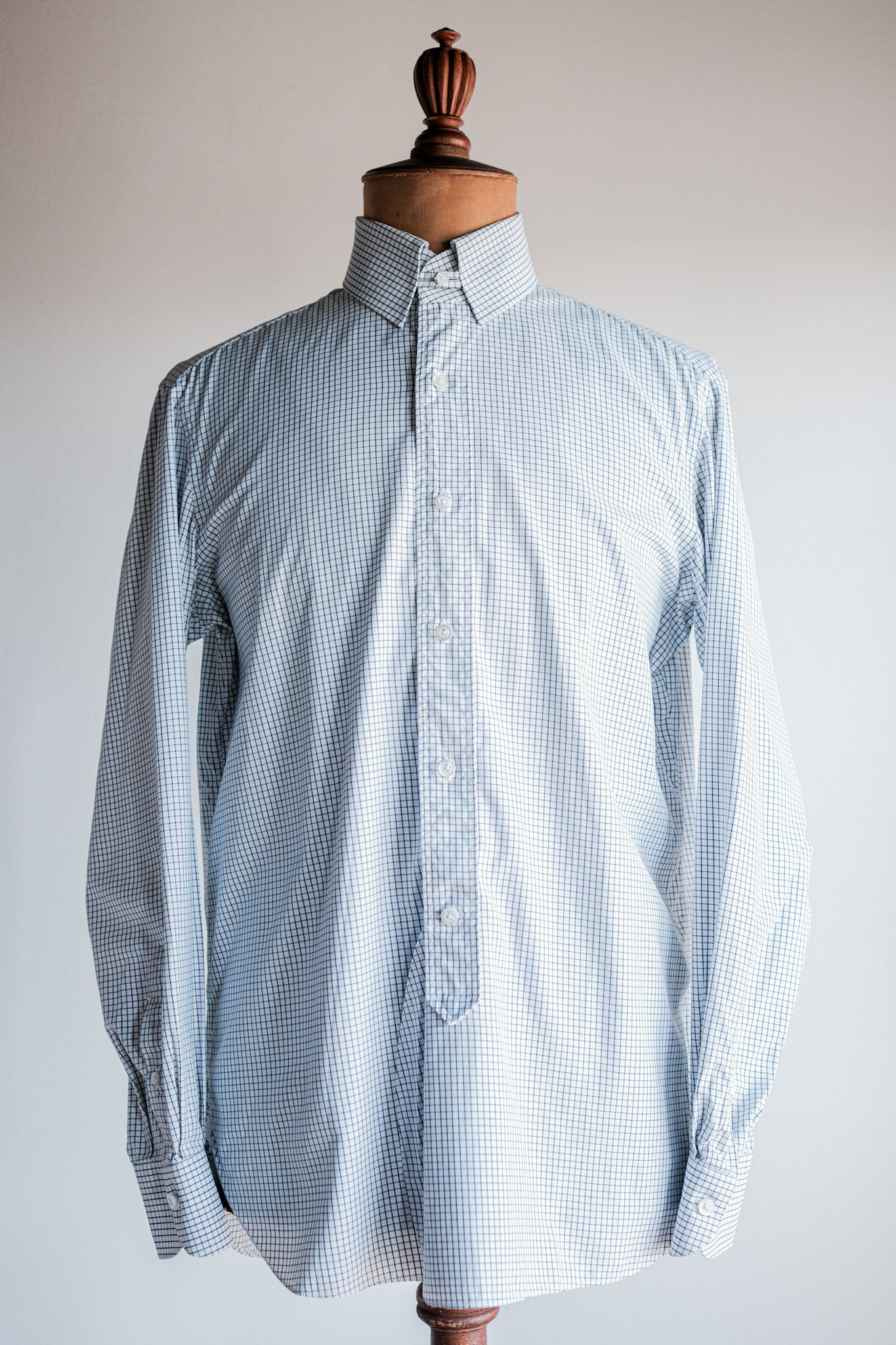 [~ 00's] Old Arnys Paris Cotton Checked Dress Shirt Size.39