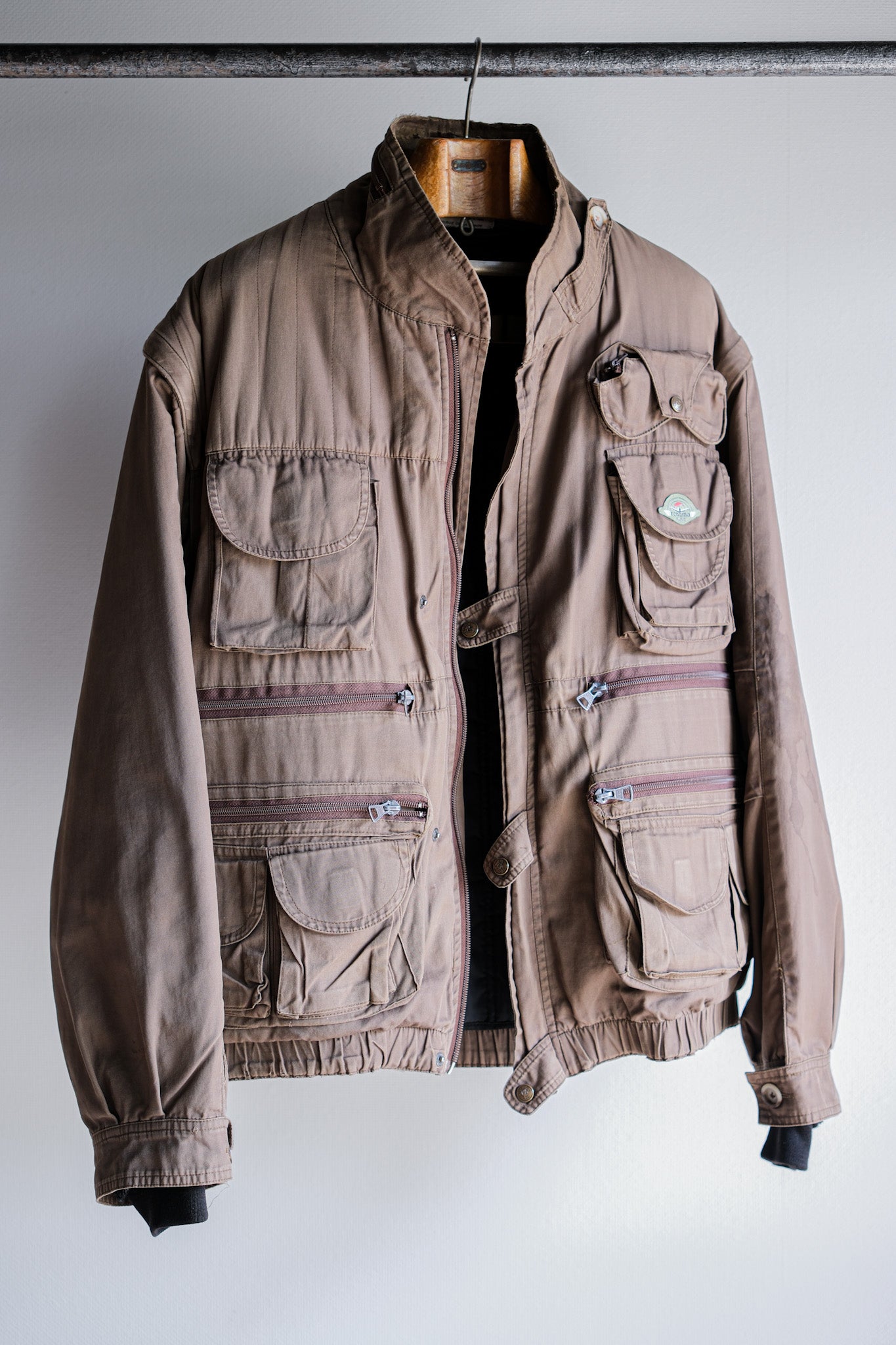 ［~90's］Old Renoma Paris Detachable Sleeve Multi Pocket Jacket With Liner