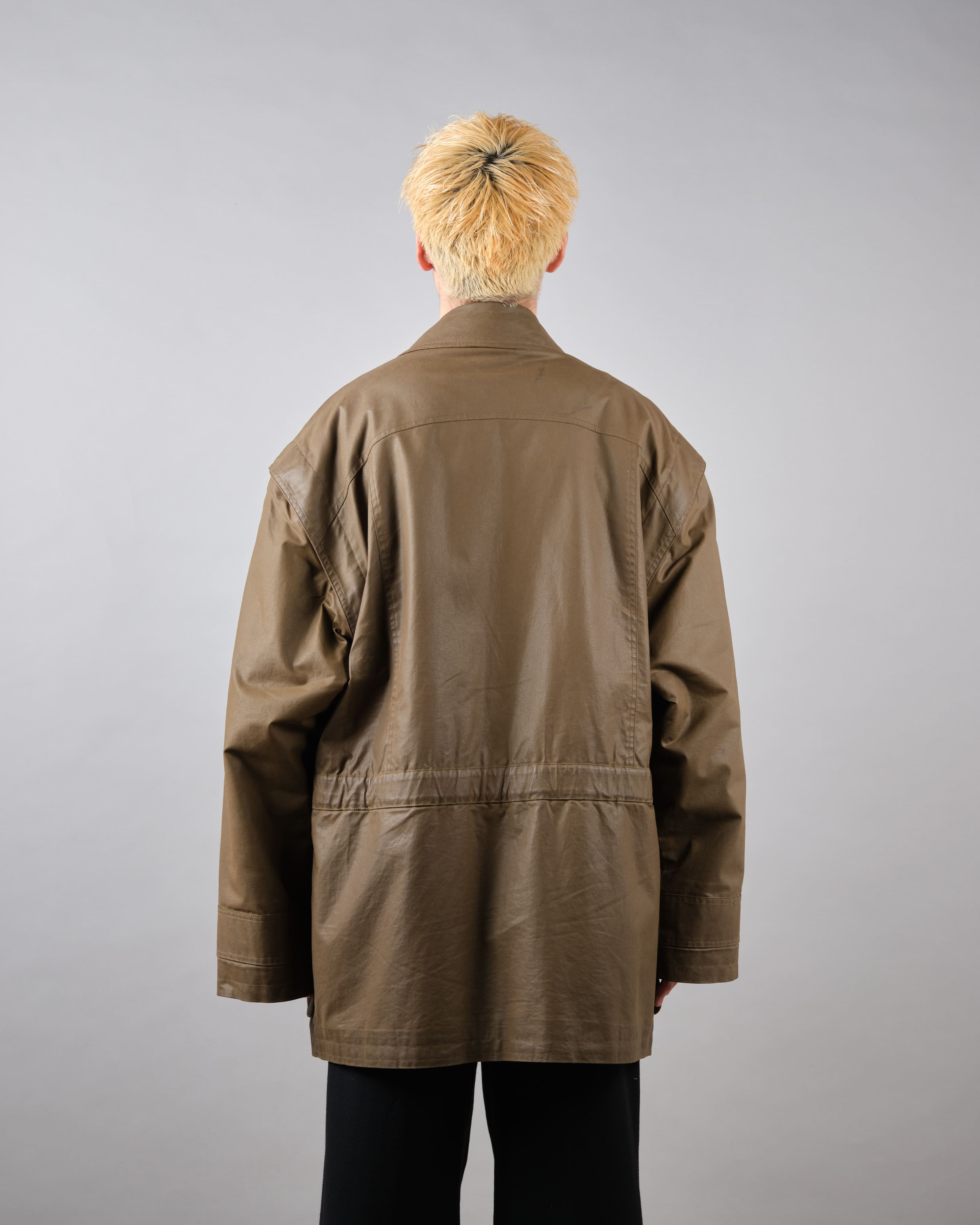 【~80’s】Old GUCCI Detachable Sleeve Cotton Polyester 4 Pockets Jacket With Chin Strap Size.50