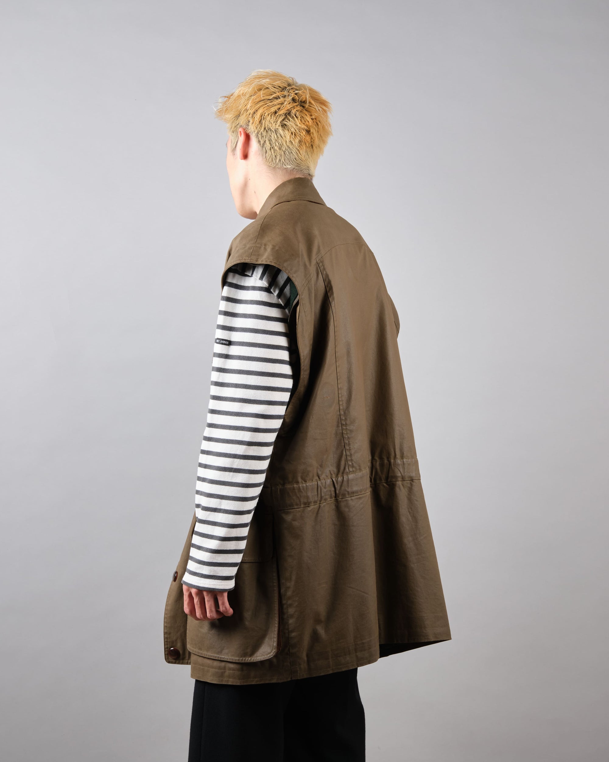 ［~80’s］Old GUCCI Detachable Sleeve Cotton Polyester 4 Pockets Jacket With Chin Strap Size.50