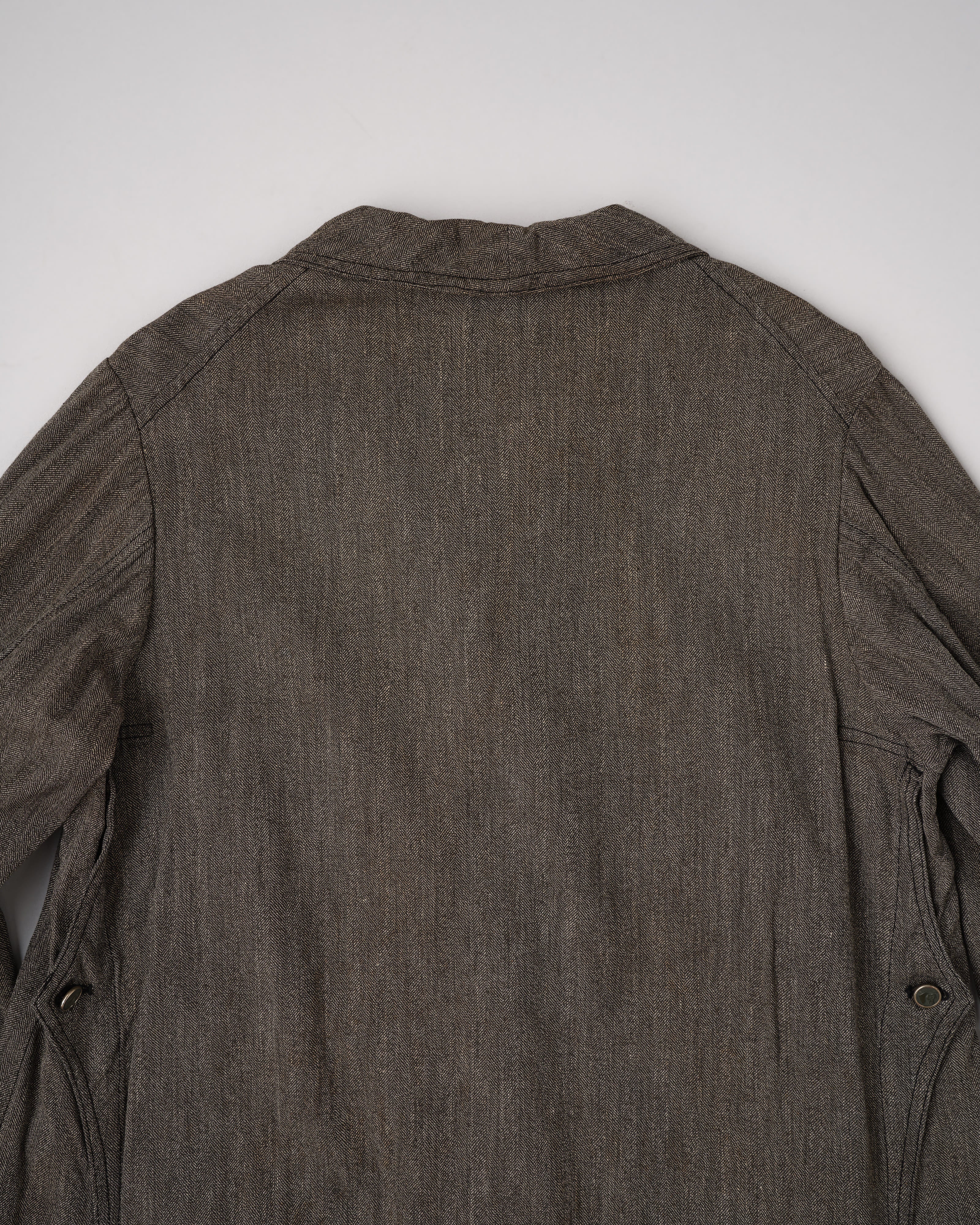 【~30’s】French Vintage Salt & Pepper HBT Cotton Hunting Jacket