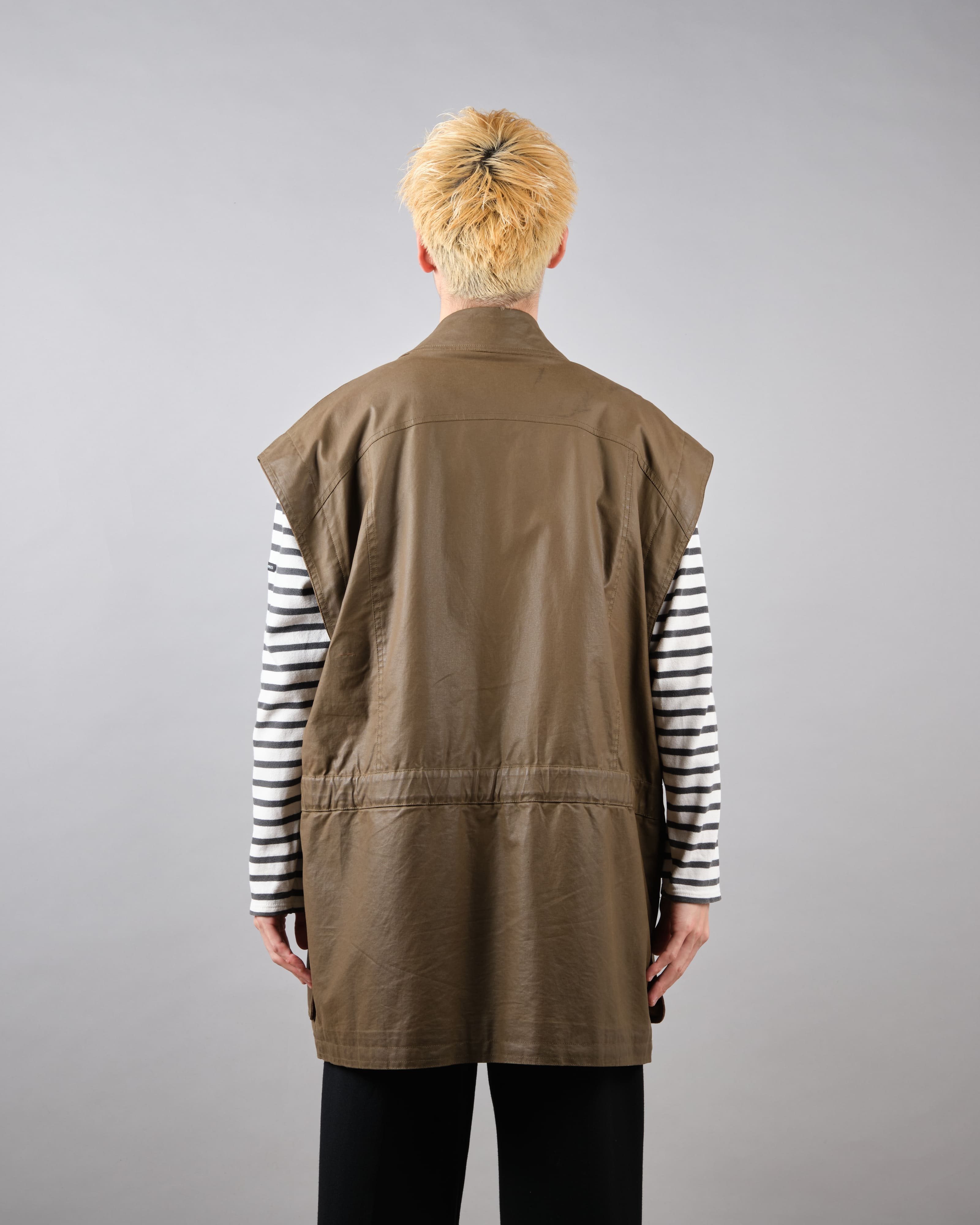 【~80’s】Old GUCCI Detachable Sleeve Cotton Polyester 4 Pockets Jacket With Chin Strap Size.50