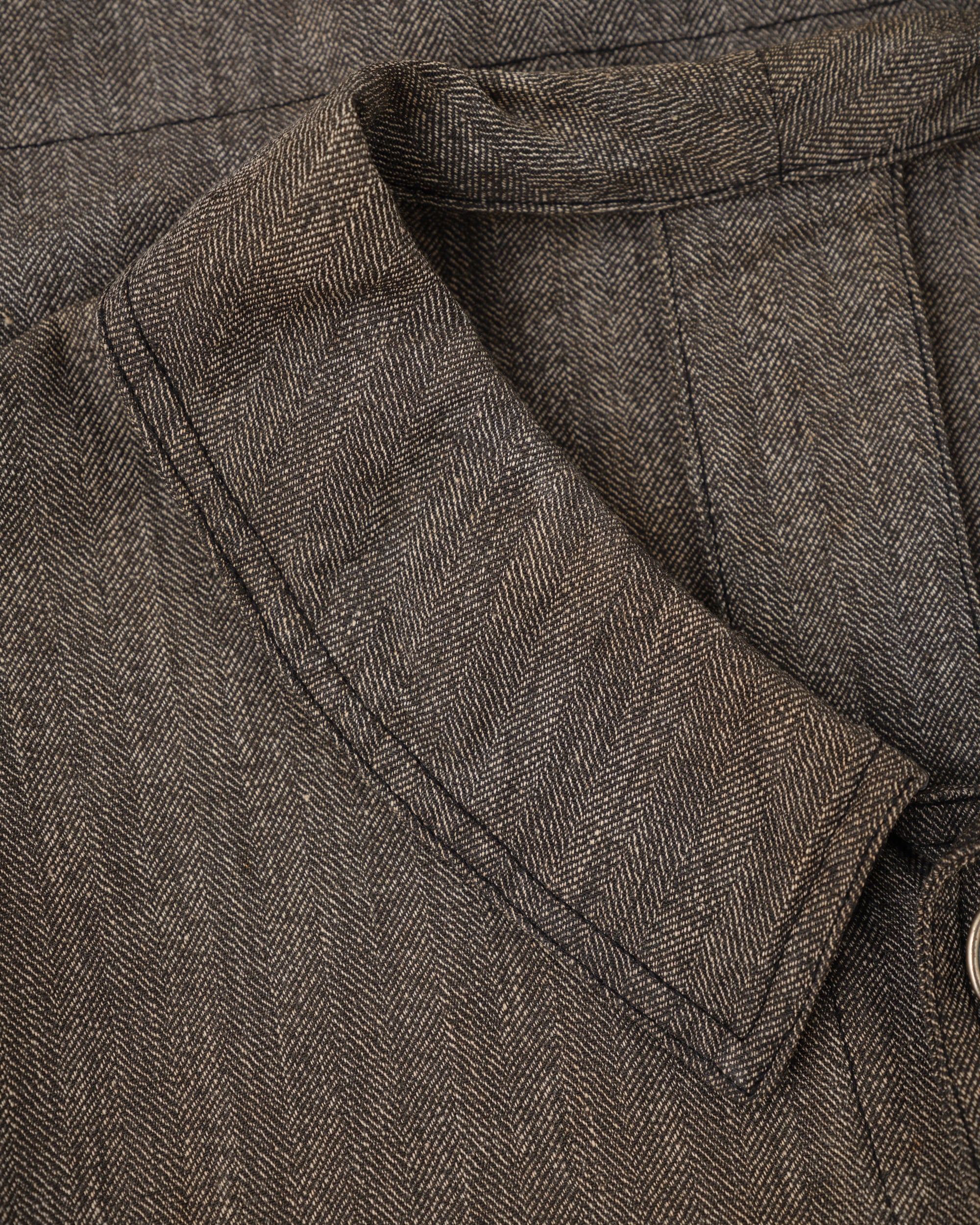 ［~30’s］French Vintage Salt & Pepper HBT Cotton Hunting Jacket