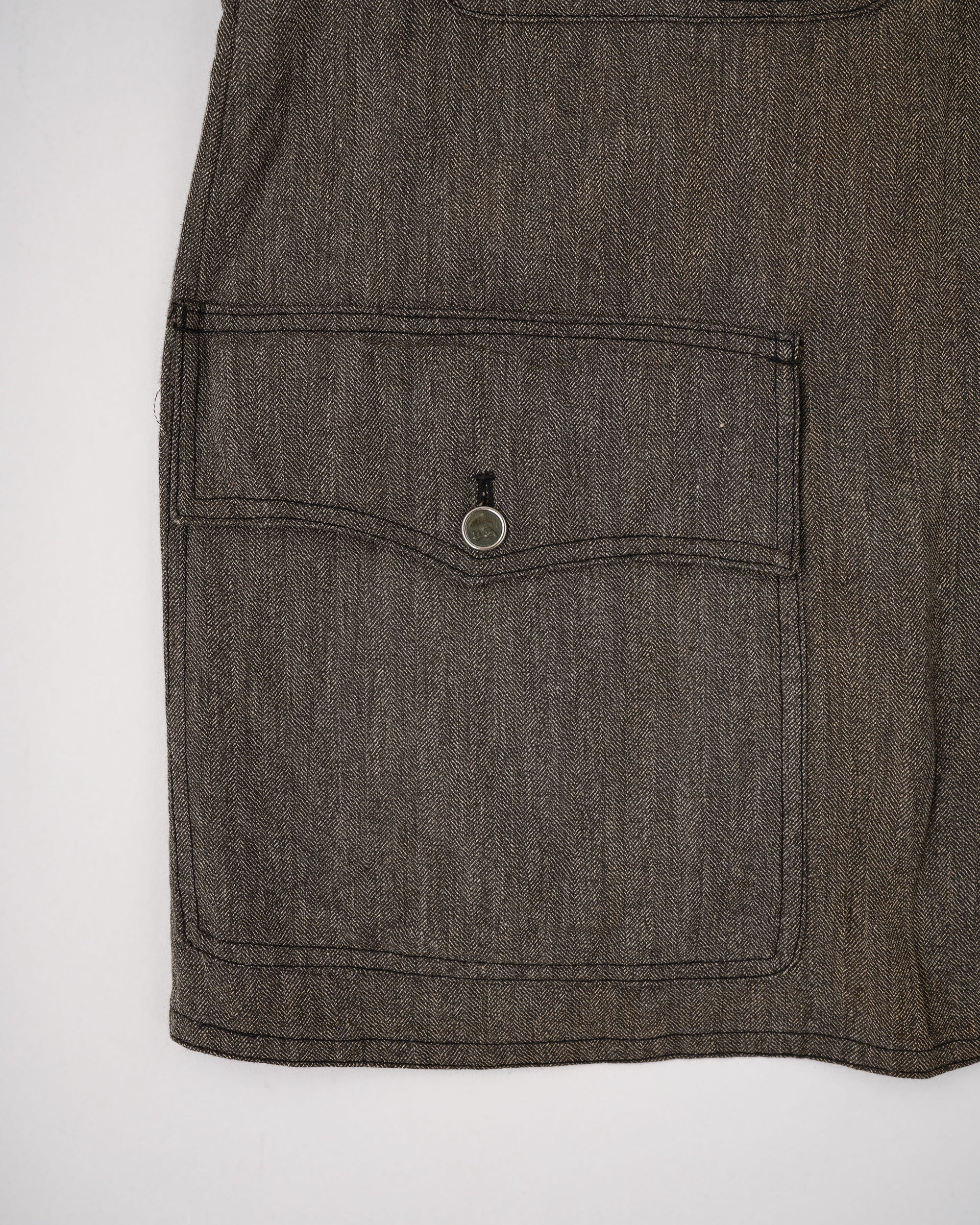 ［~30’s］French Vintage Salt & Pepper HBT Cotton Hunting Jacket
