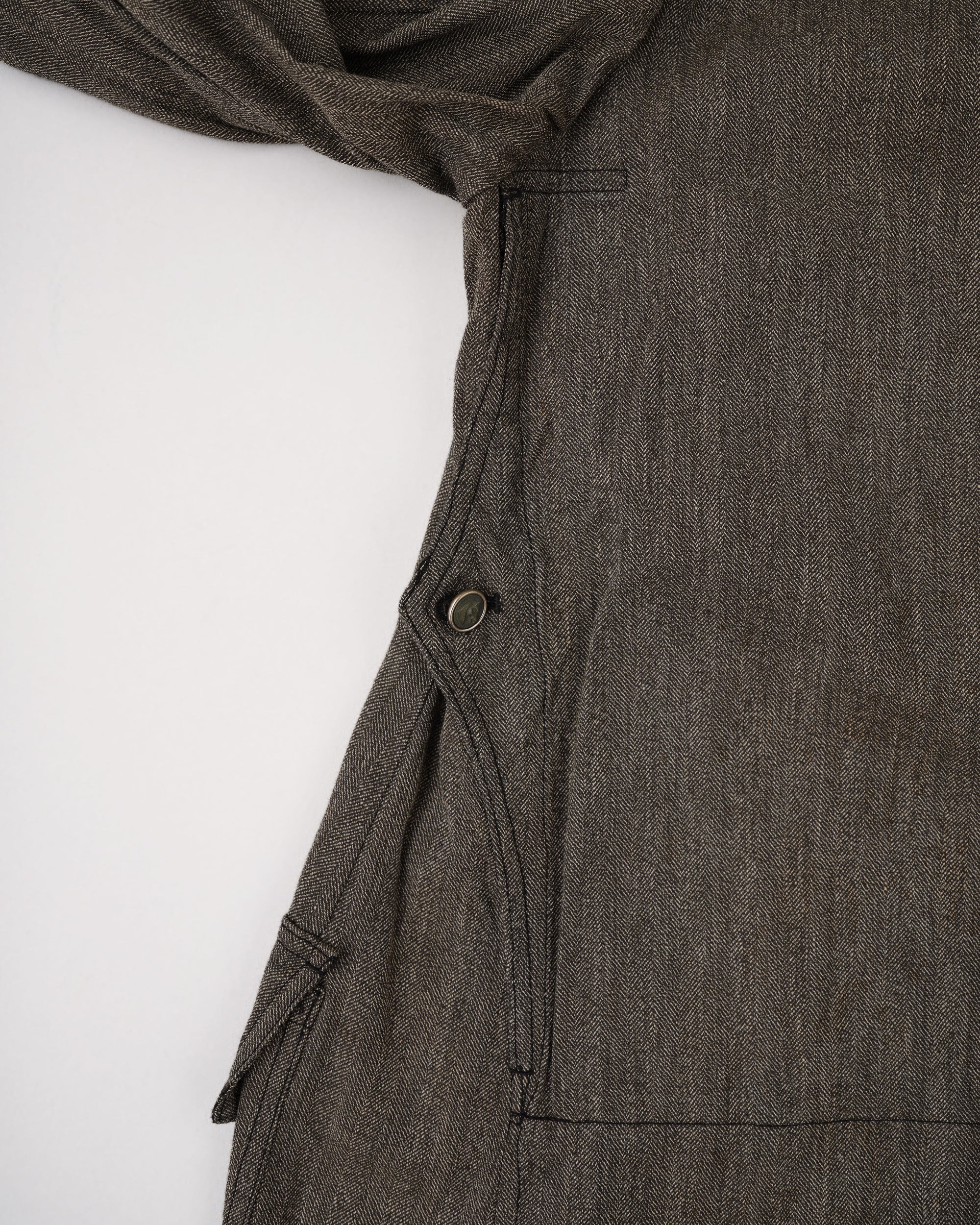 ［~30’s］French Vintage Salt & Pepper HBT Cotton Hunting Jacket