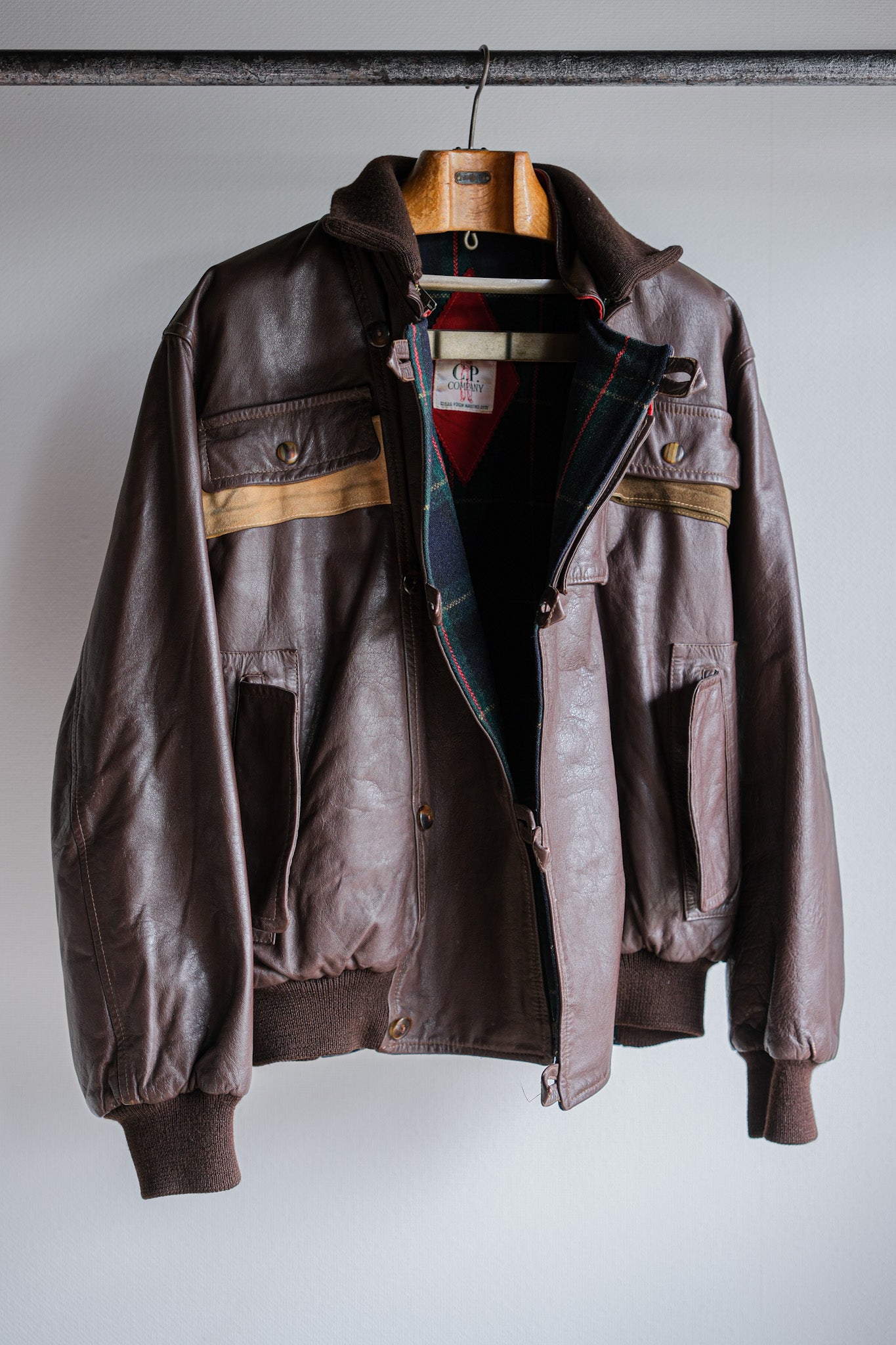 【82AW】Old C.P.Company Dutch Police Jacket Size.48 "All Leather Type"