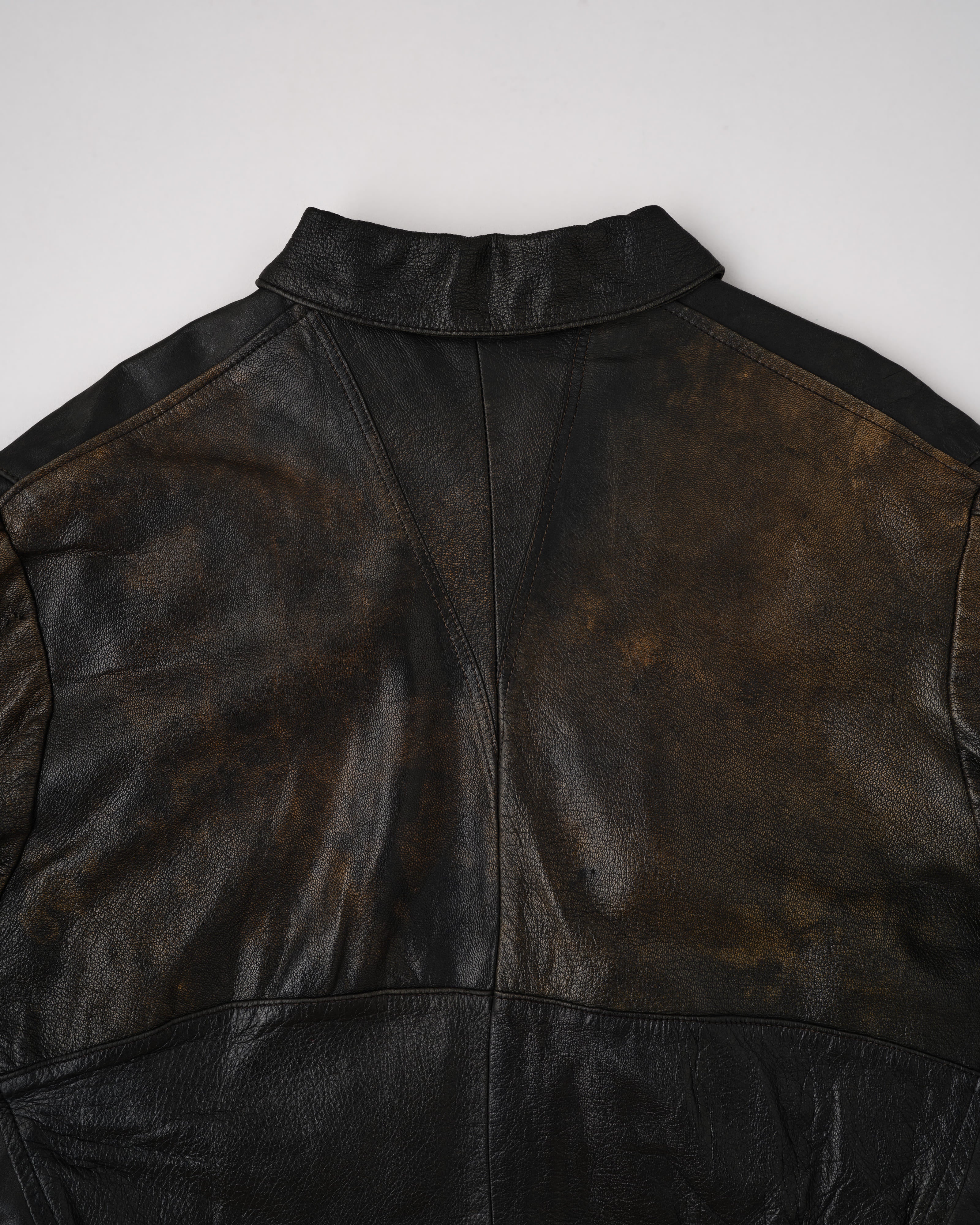 50's］Swedish Army Dispatch Rider Leather Motorcycle Jacket Size.1