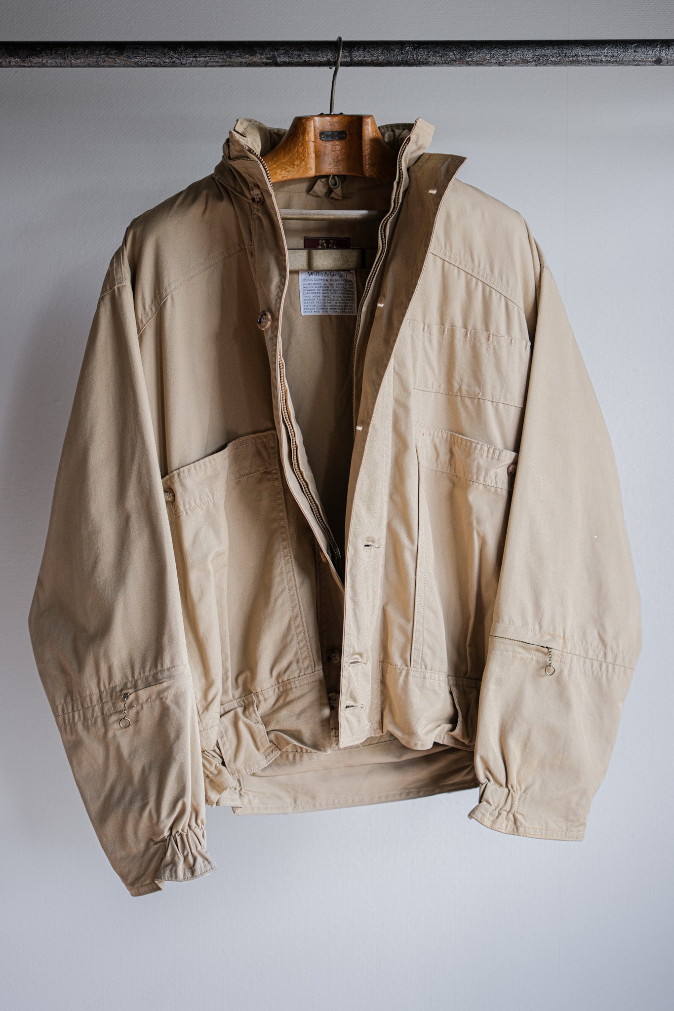 【~80's】Vintage Willis&Geiger Bush Poplin Hunter Hiker Jacket Size.L "Made in U.S.A."