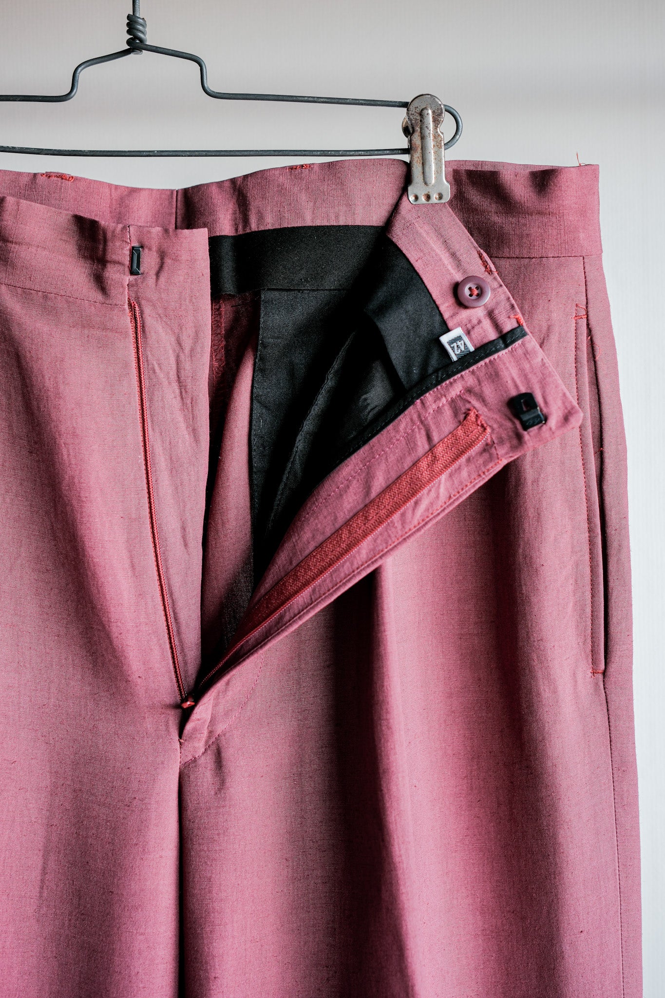 ［~00's］Old ARNYS PARIS In Tuck Turn Up Linen Silk Trousers Size.42