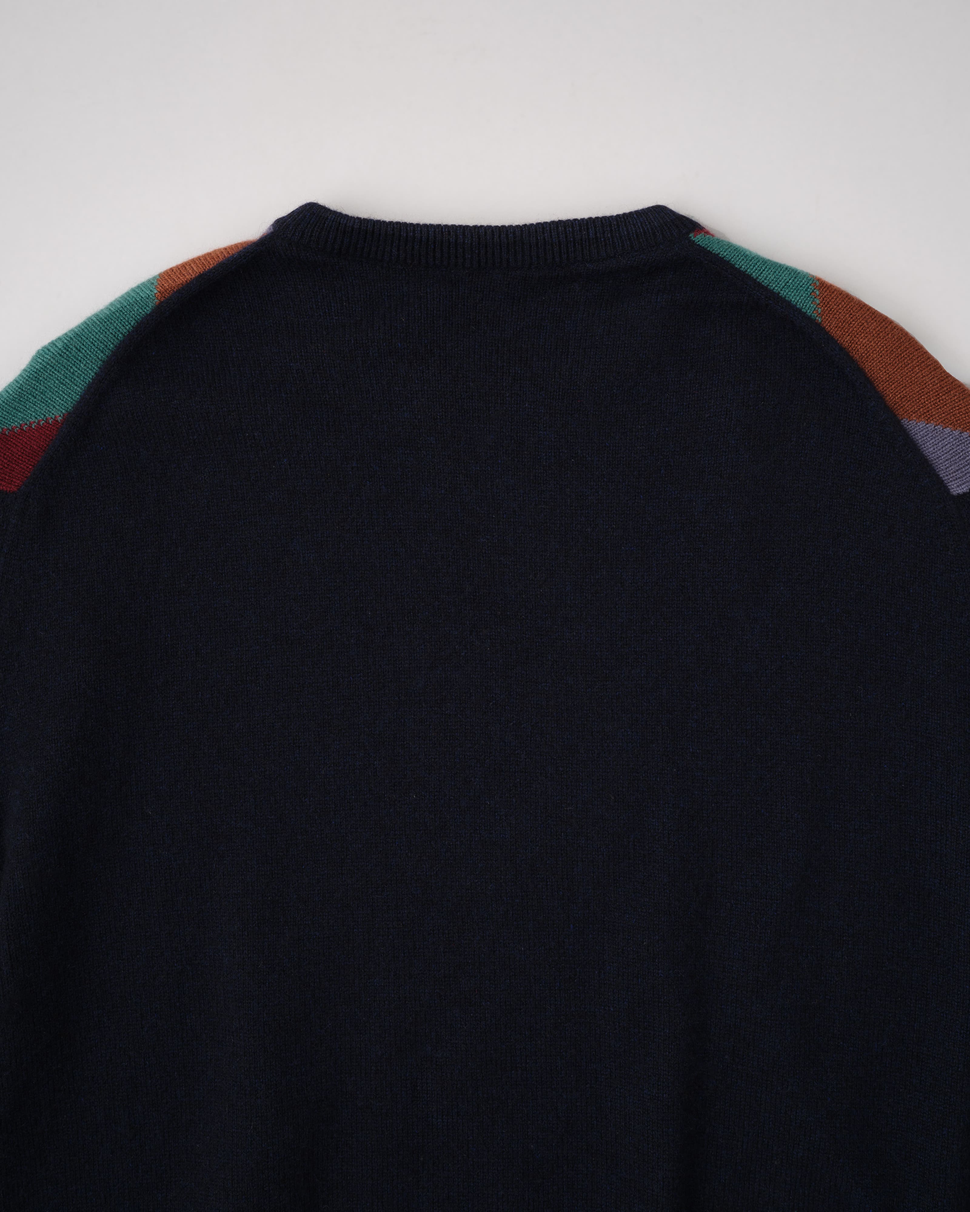 【~90's】Old BALLANTYNE Pure Cashmere Argyle Pattern Crew-Neck Sweater Size.48 "Harrods 別注"