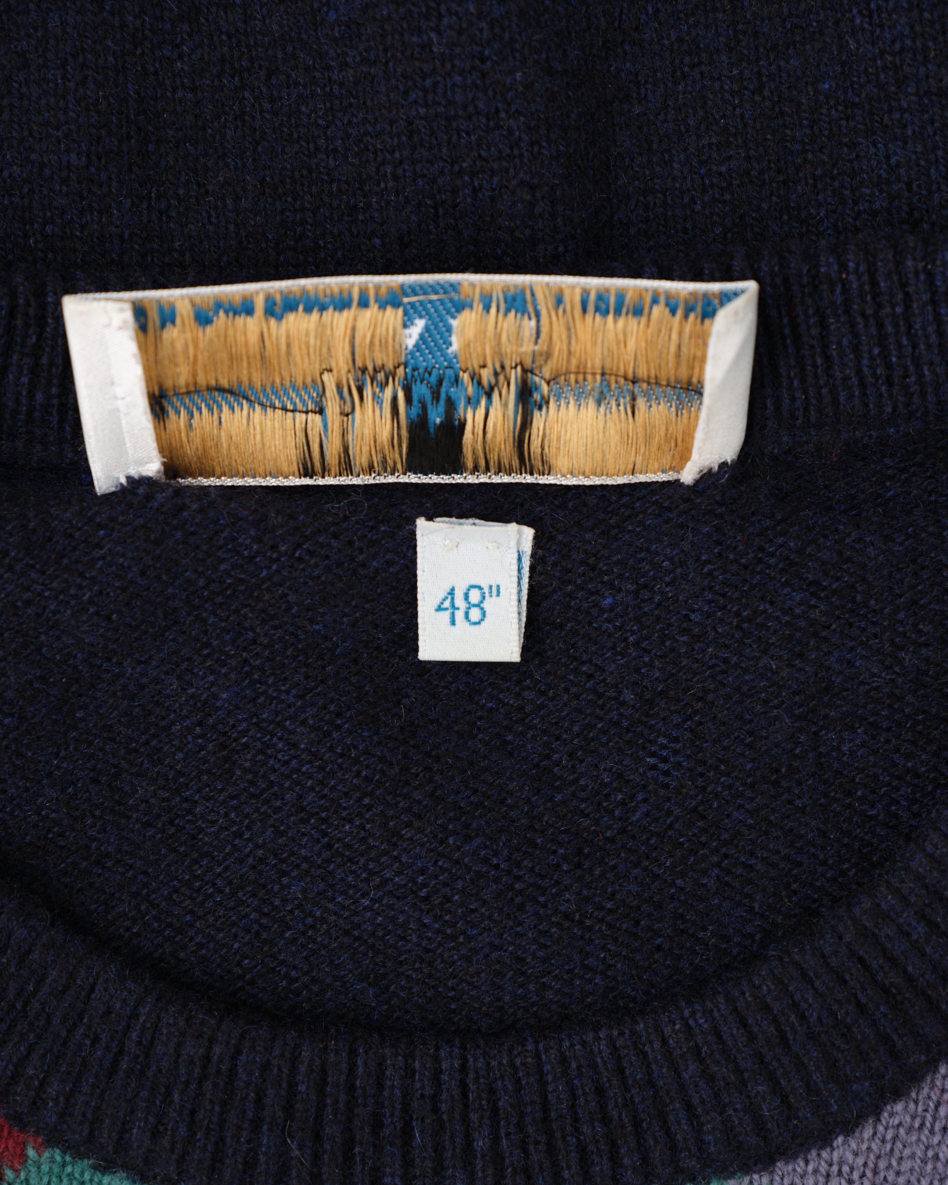 【~90's】Old BALLANTYNE Pure Cashmere Argyle Pattern Crew-Neck Sweater Size.48 "Harrods 別注"