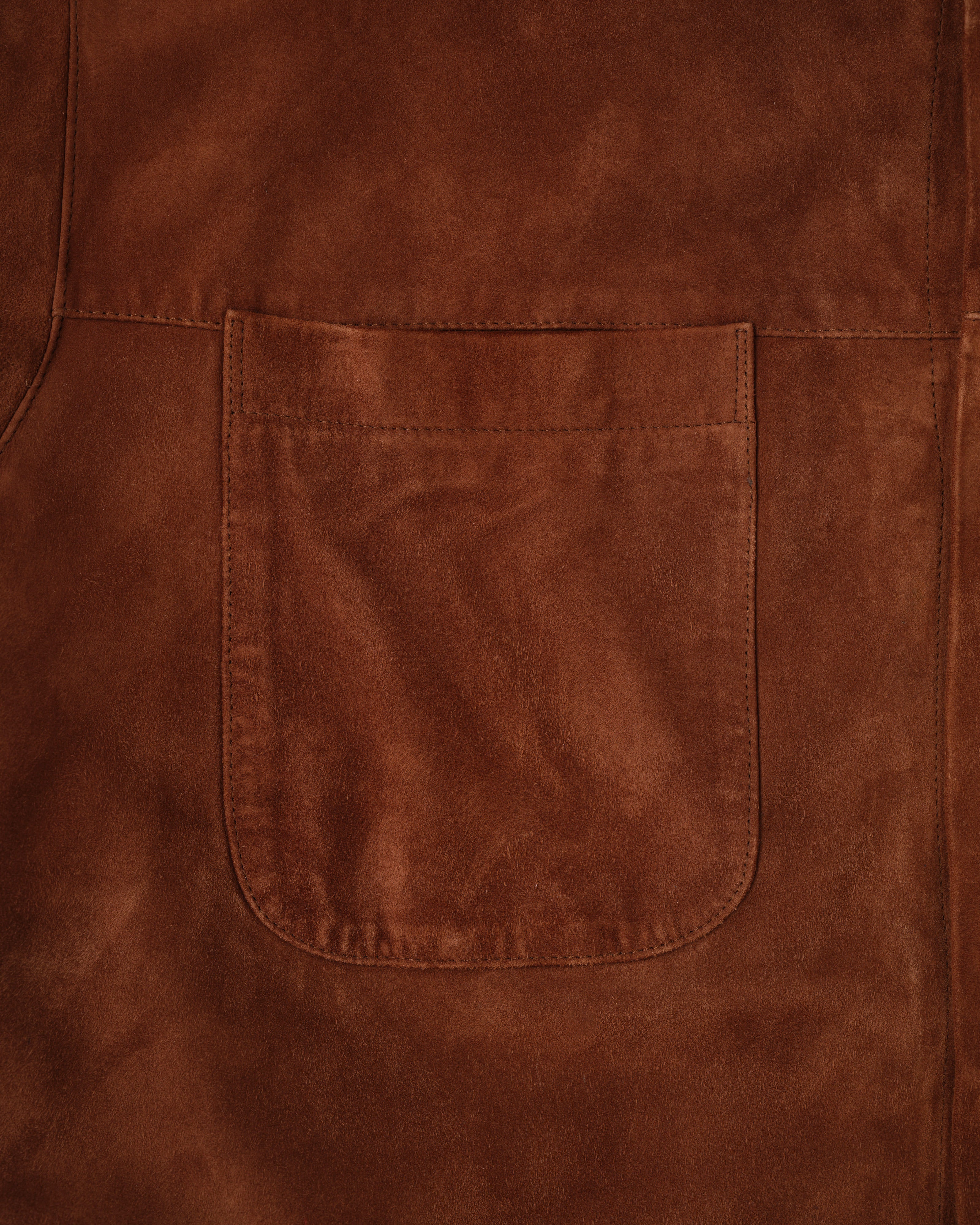 【~90’s】Old SULKA PARIS Brown Suede Leather Shirt Jacket Size.42