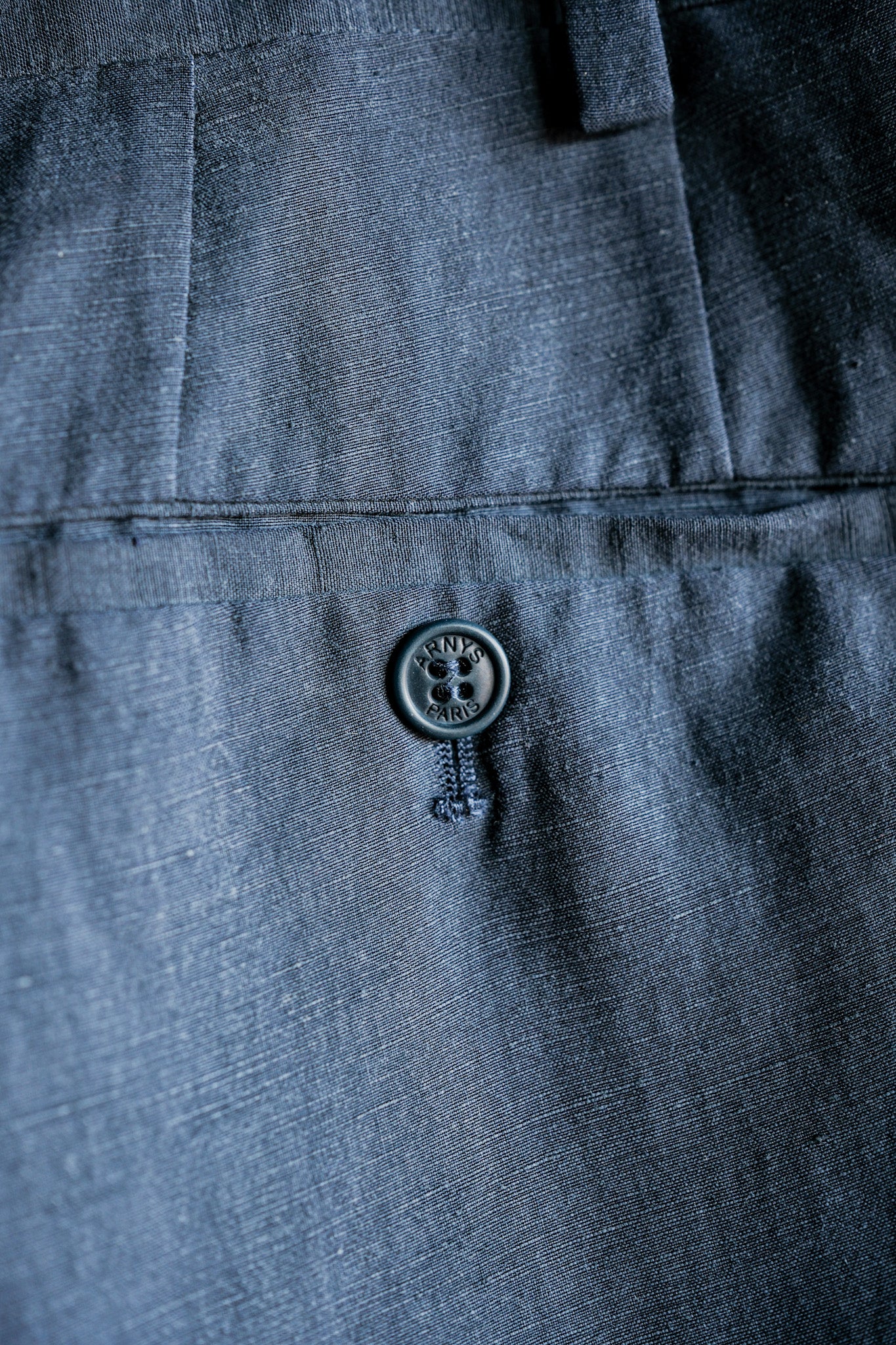 ［~00's］Old ARNYS PARIS In Tuck Turn Up Linen Silk Trousers Size.44