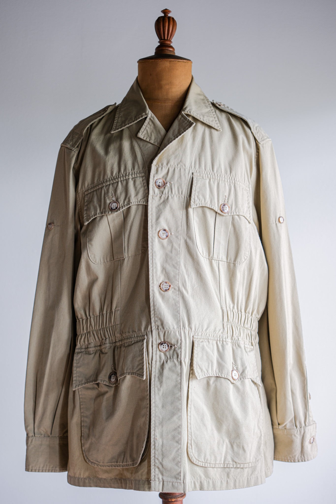 [~80's] Vintage Willis&Geiger Bush Poplin Hemingway Jacket Size.42 "Made in U.S.A."