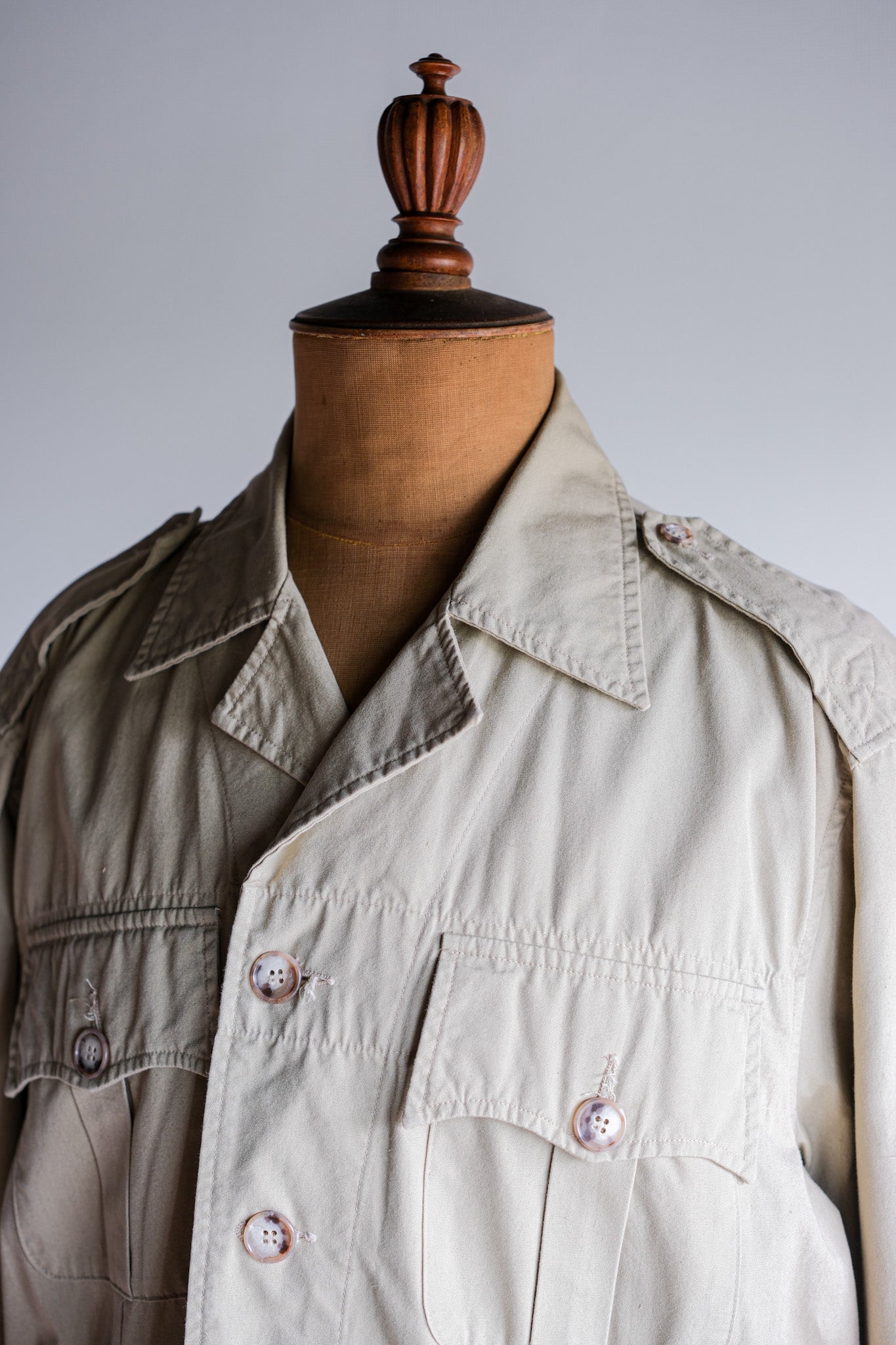 【~80's】Vintage Willis&Geiger Bush Poplin Hemingway Jacket Size.42 "Made in U.S.A."