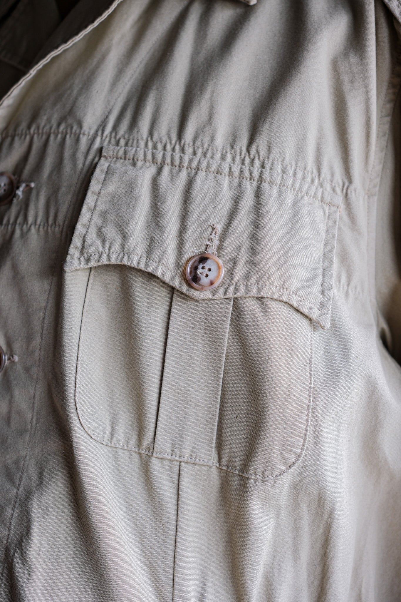 【~80's】Vintage Willis&Geiger Bush Poplin Hemingway Jacket Size.42 "Made in U.S.A."