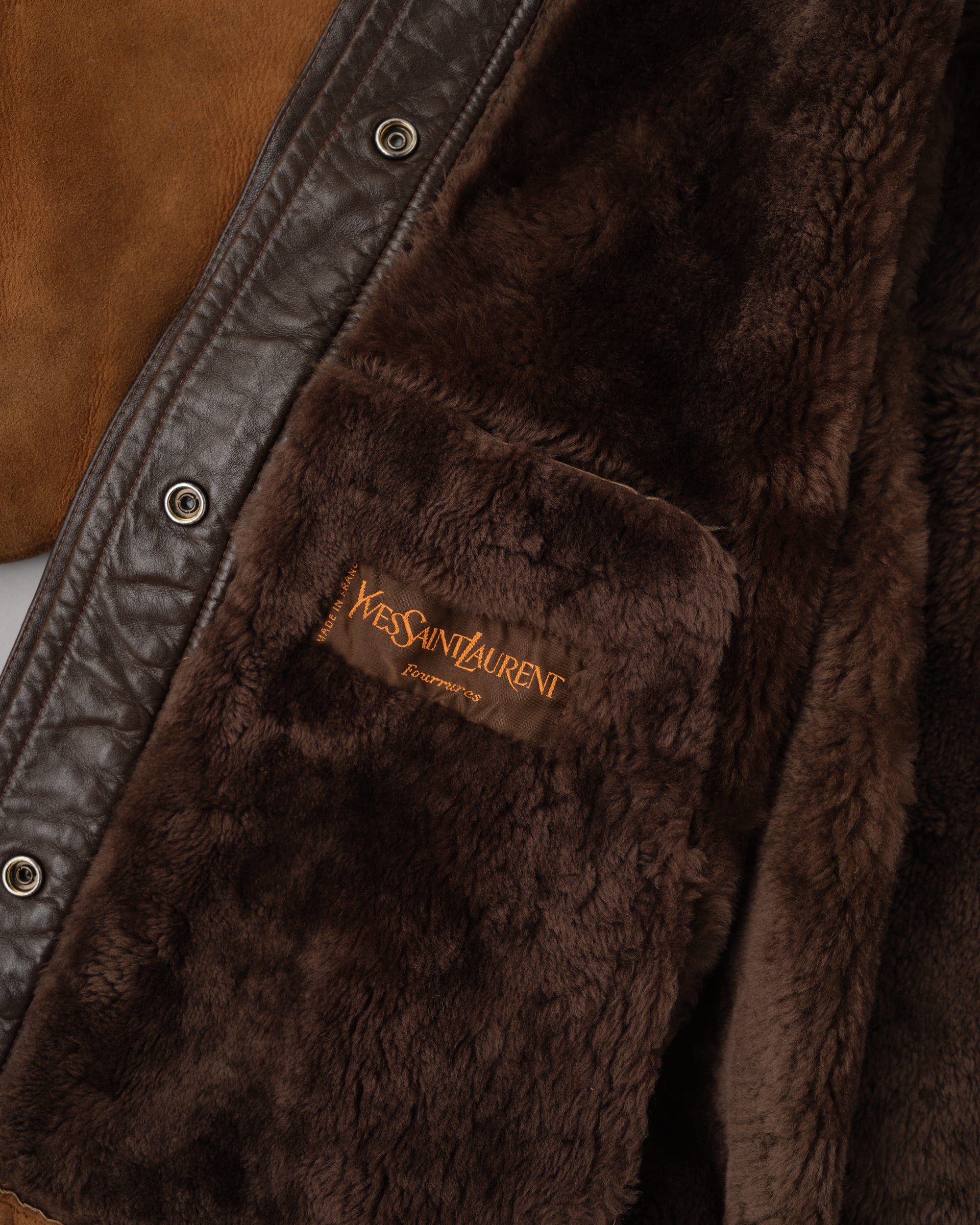 ［~90's］Old Yves Saint Laurent Shearling Jacket "Fourrures"