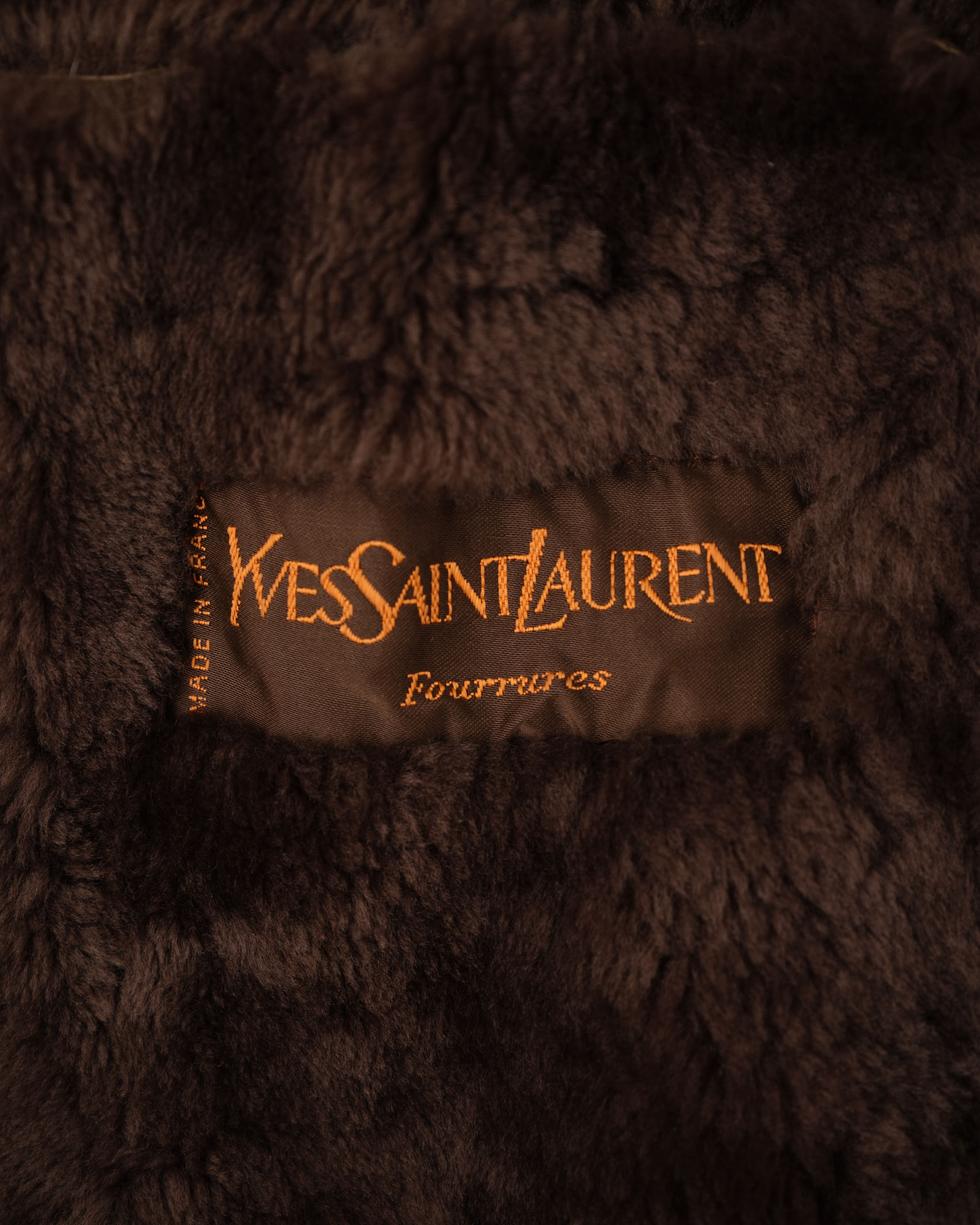 【~90's】Old Yves Saint Laurent Shearling Jacket "Fourrures"