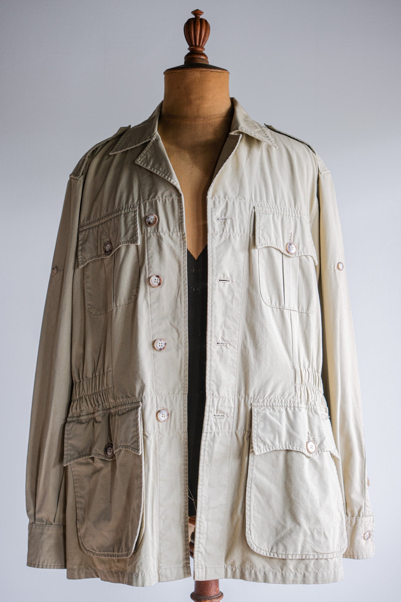 [~80's] Vintage Willis&Geiger Bush Poplin Hemingway Jacket Size.42 "Made in U.S.A."