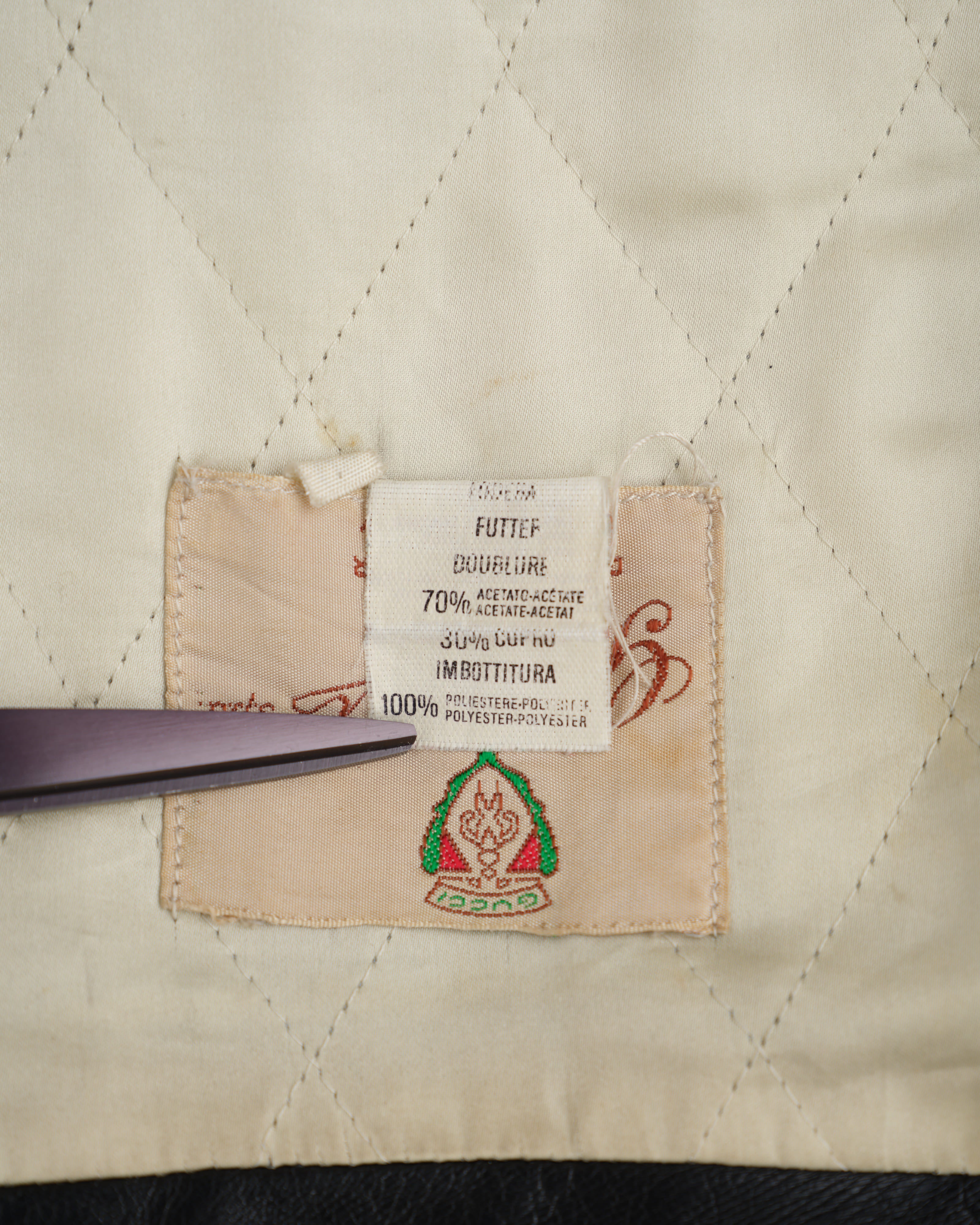 [~ 70's] Vieux Blouson en cuir noir GUCCI Taille.50