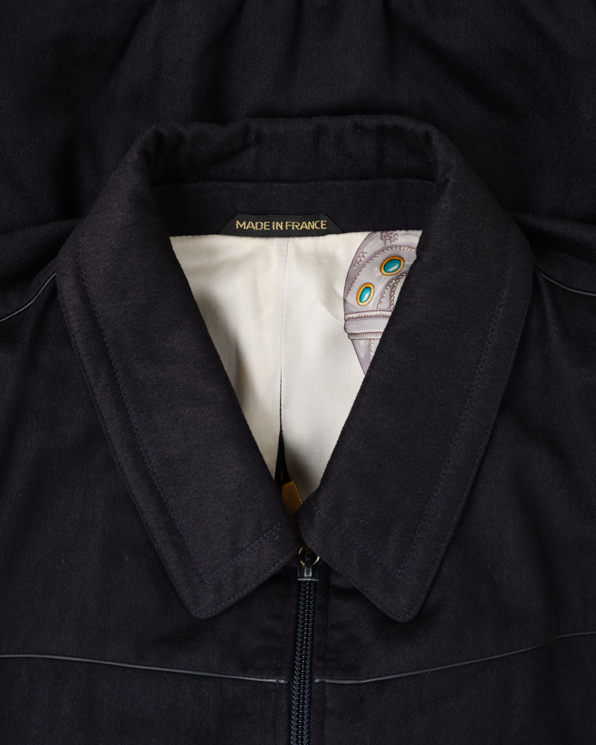 ［~90's］Old ZILLI Cashmere Silk Zip Up Blouson Size.54
