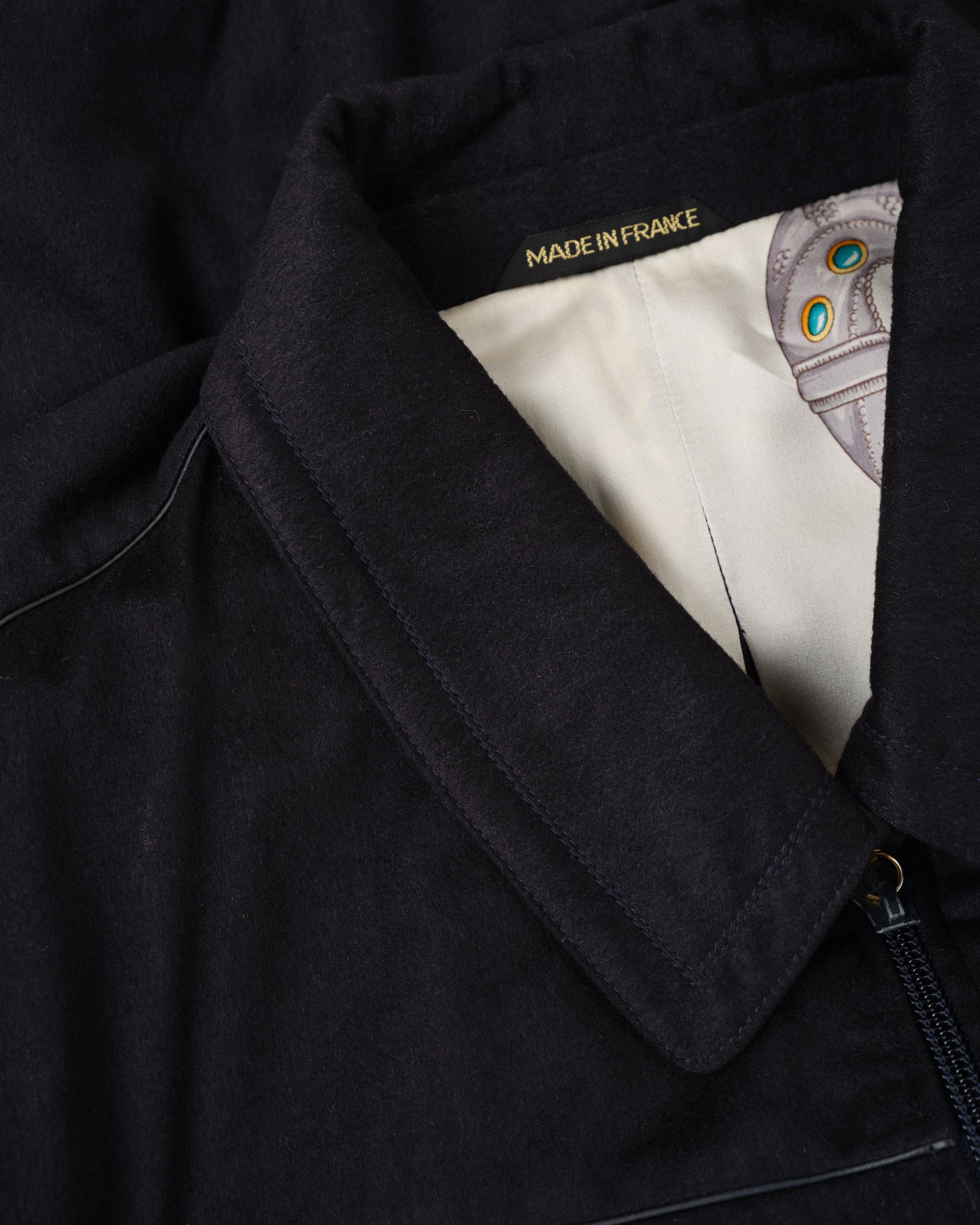 ［~90's］Old ZILLI Cashmere Silk Zip Up Blouson Size.54