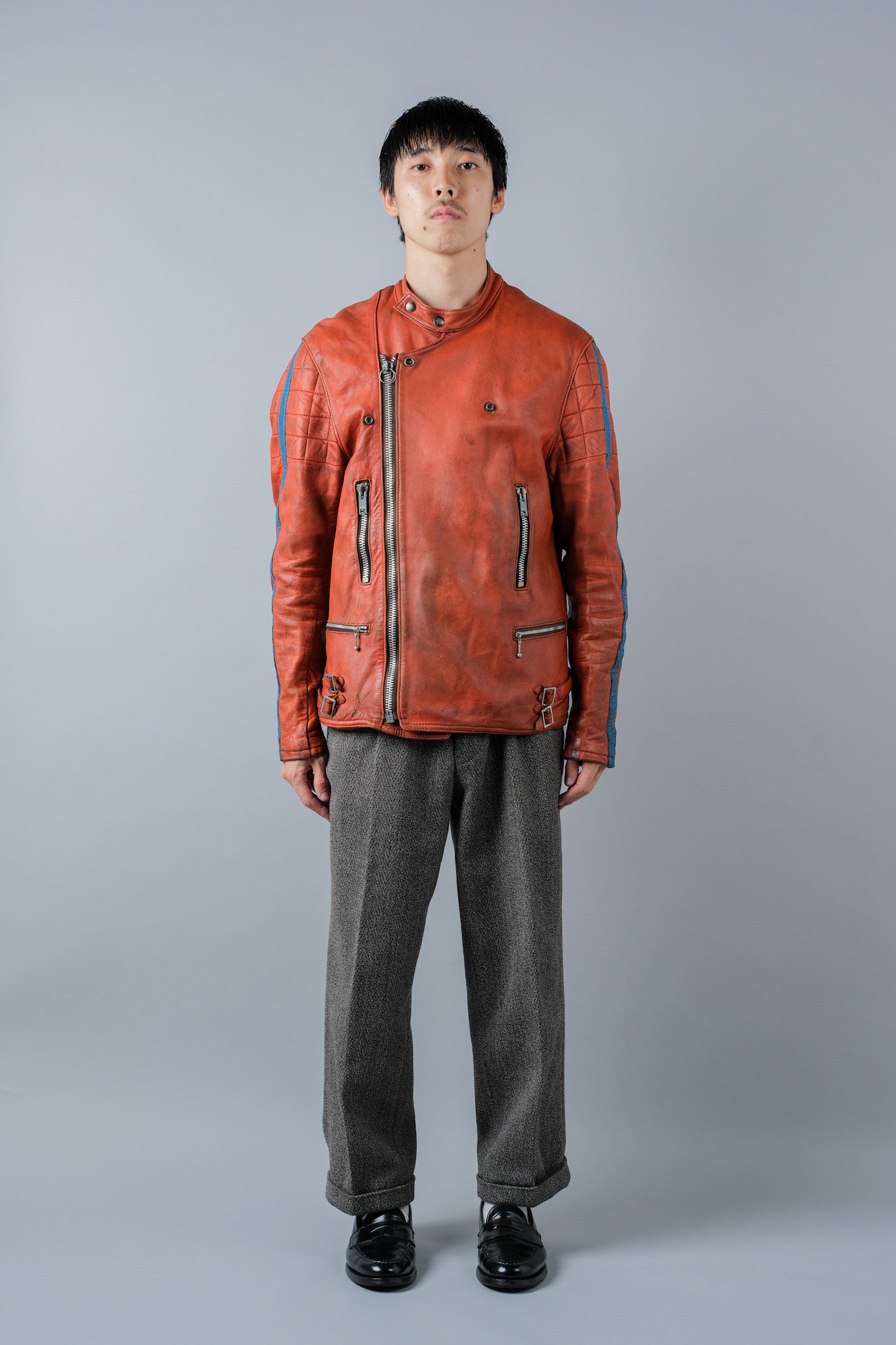 ［~60's］French Vintage Leather Riders Jacket "Jacques Icek"