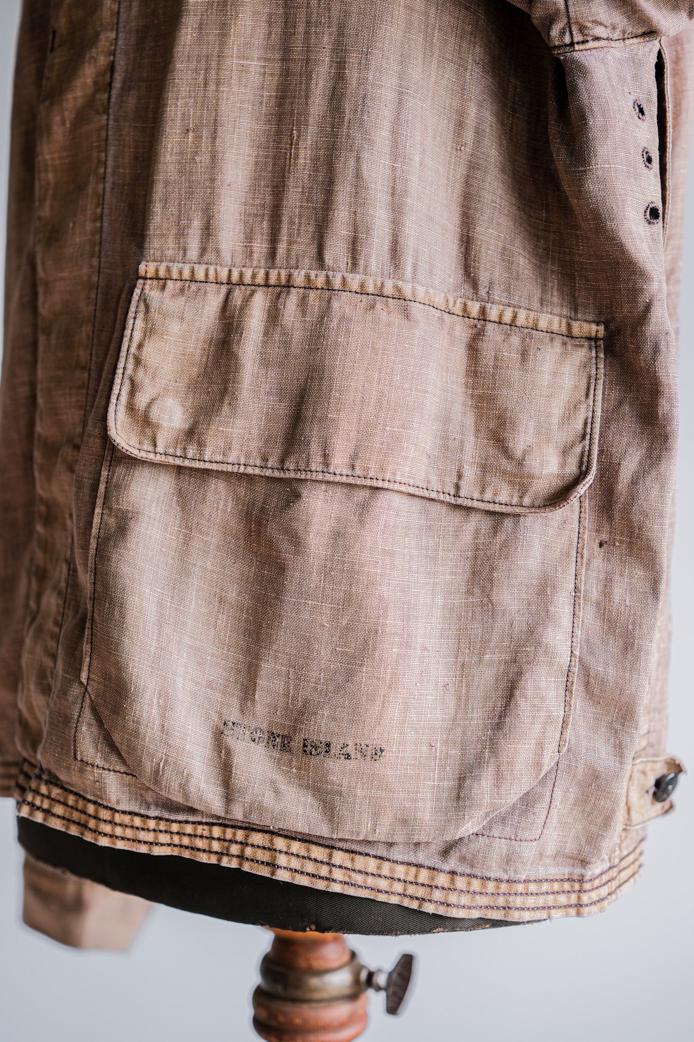 ［97SS］Old STONE ISLAND Garment Dyed Lino Flax Cotton Jacket Size.L "Green Edge"
