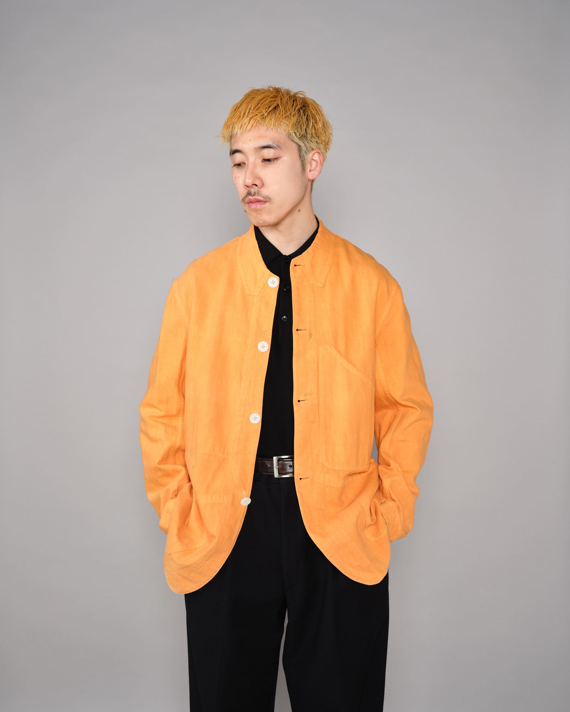 【~30's】British Vintage Orange Cotton Drill Work Jacket