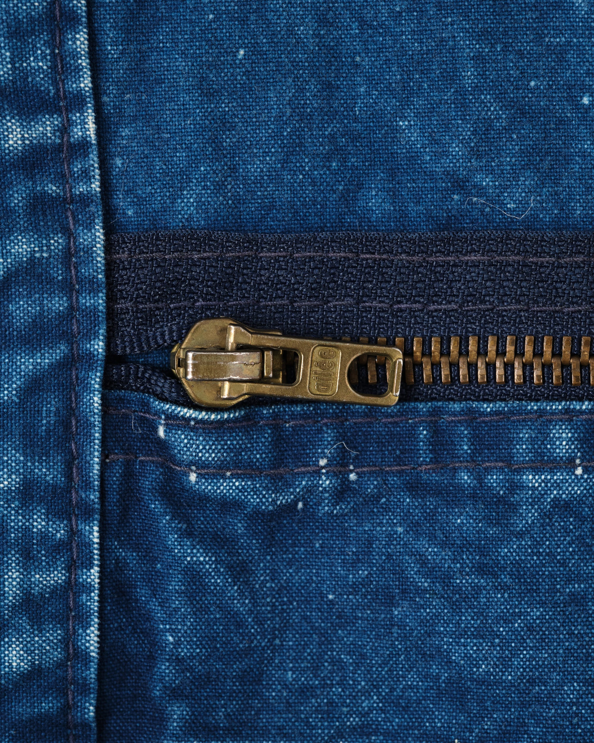 ［~70’s］French Vintage Deformed Design Indigo Blue Cotton Jacket