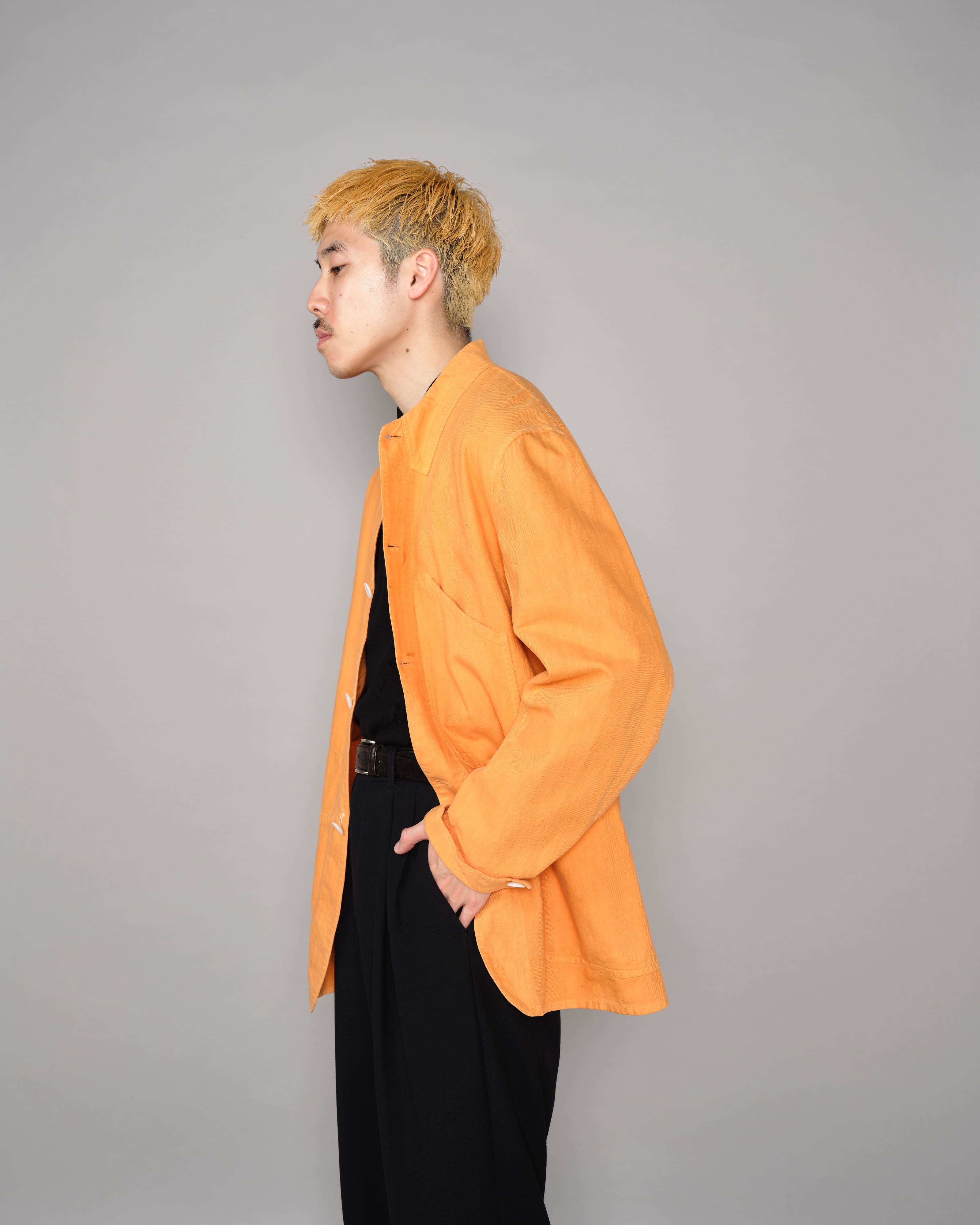 【~30's】British Vintage Orange Cotton Drill Work Jacket