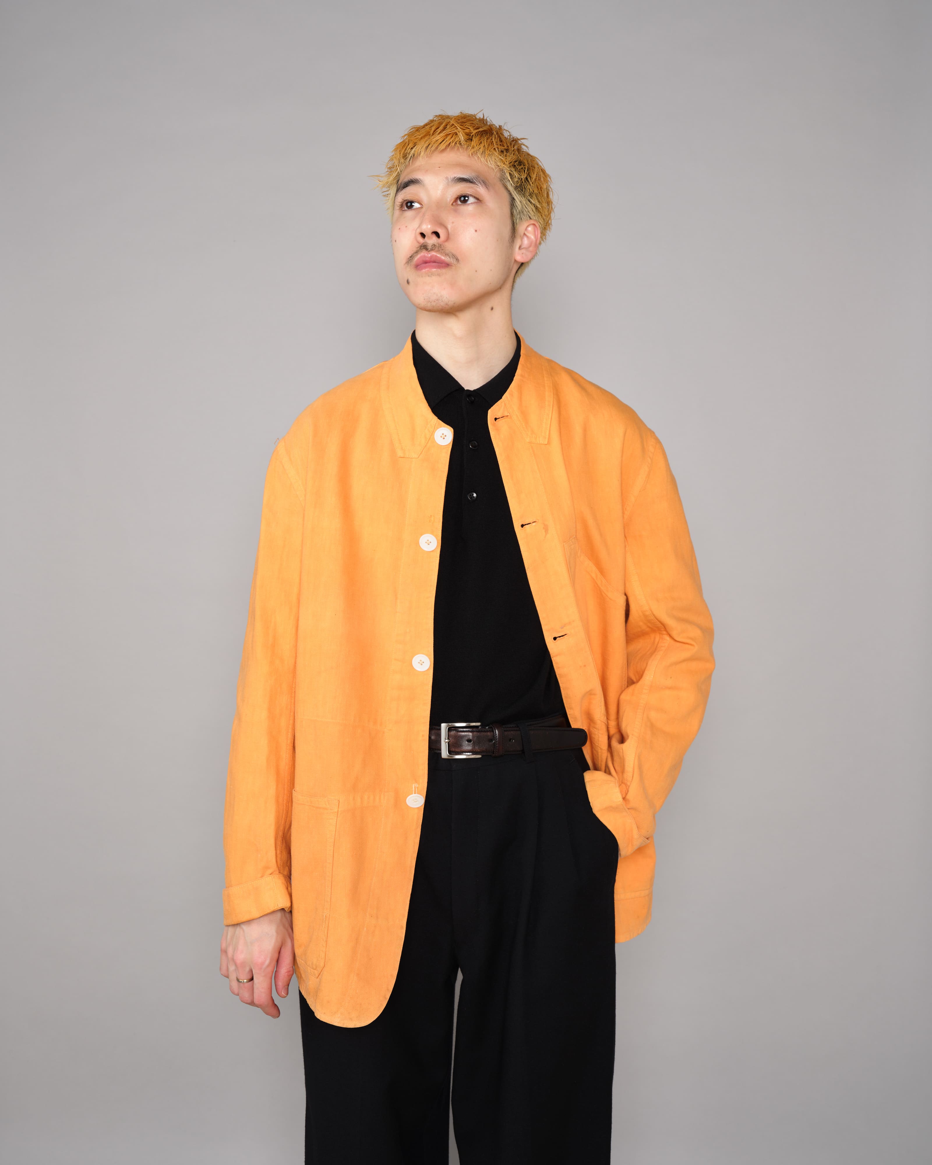 【~30's】British Vintage Orange Cotton Drill Work Jacket