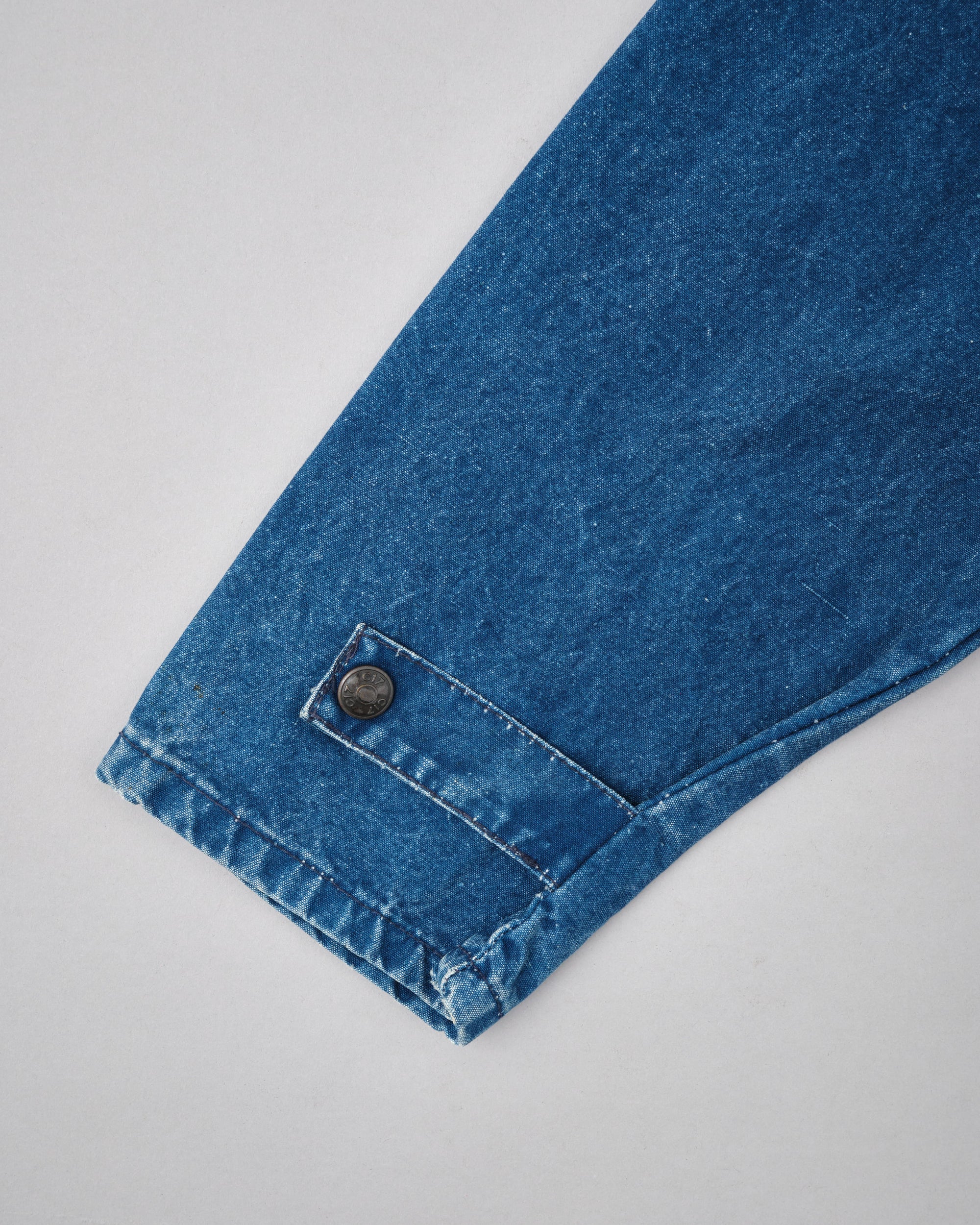 ［~70’s］French Vintage Deformed Design Indigo Blue Cotton Jacket