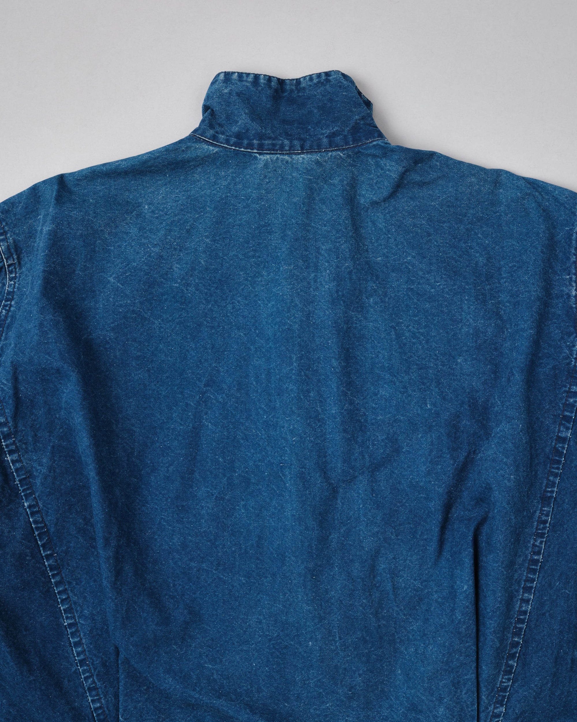 ［~70’s］French Vintage Deformed Design Indigo Blue Cotton Jacket
