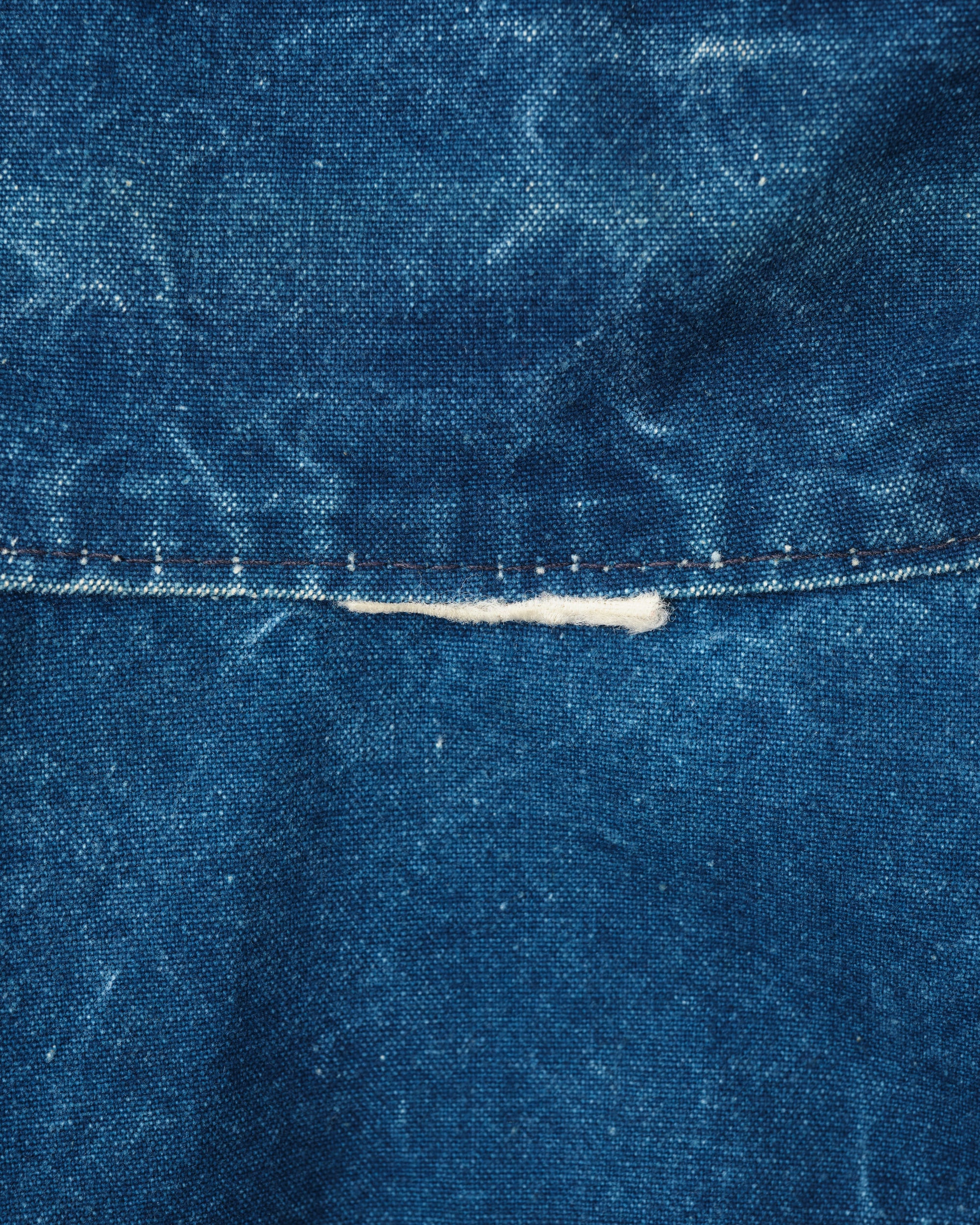 ［~70’s］French Vintage Deformed Design Indigo Blue Cotton Jacket