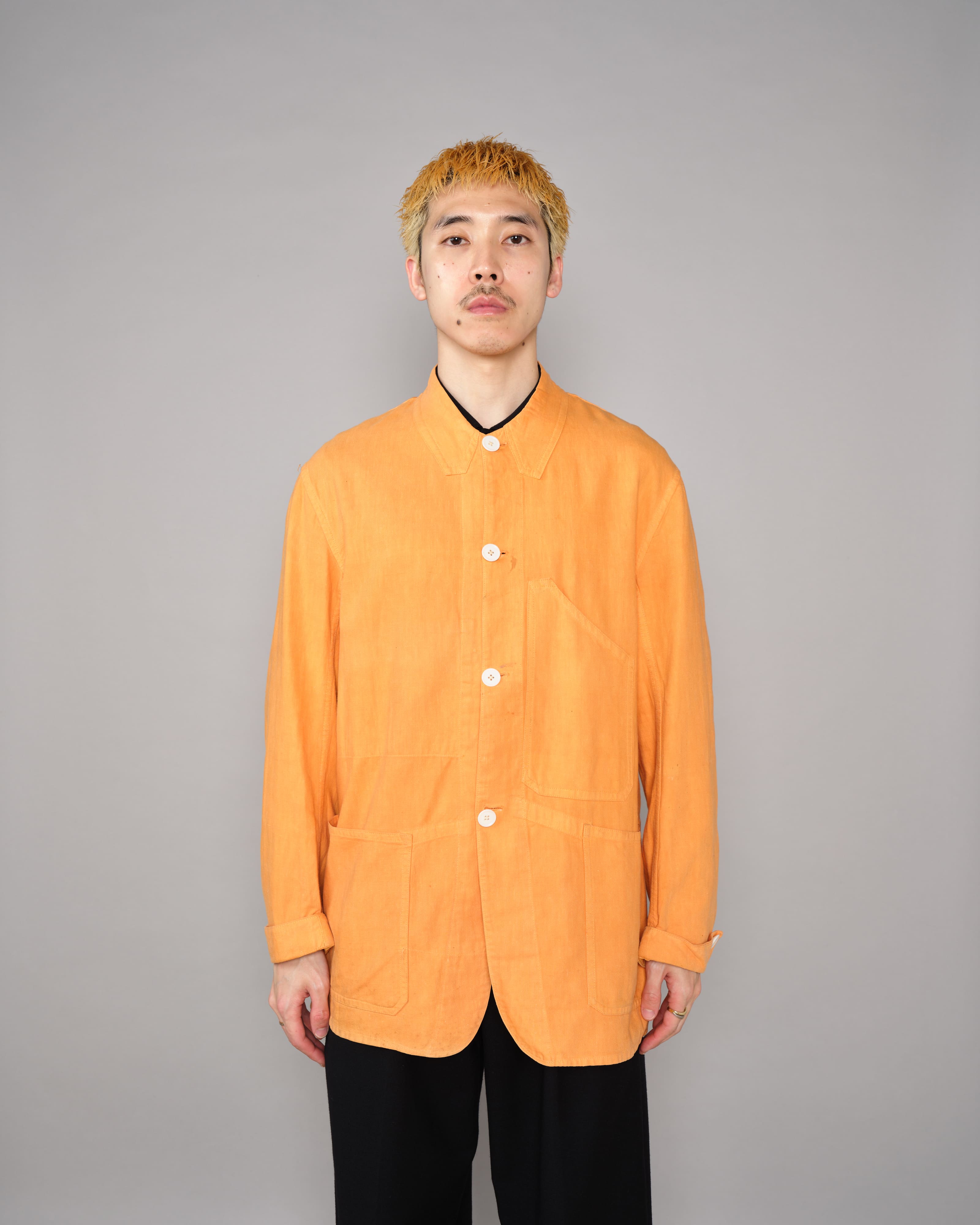 【~30's】British Vintage Orange Cotton Drill Work Jacket