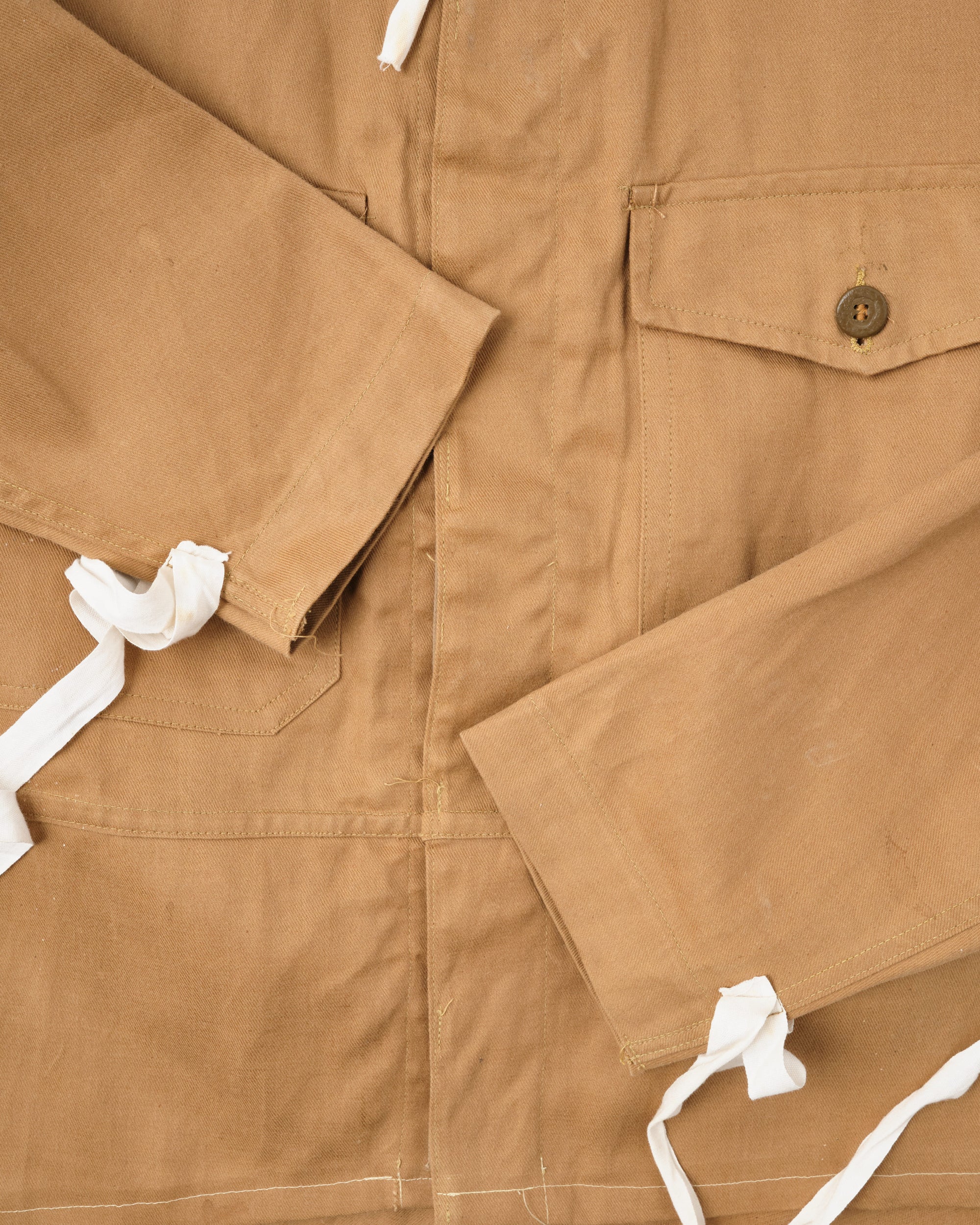 【~60's】British Vintage Khaki Drill Hooded Jacket Size.44 "MEKANEER" "Dead Stock"