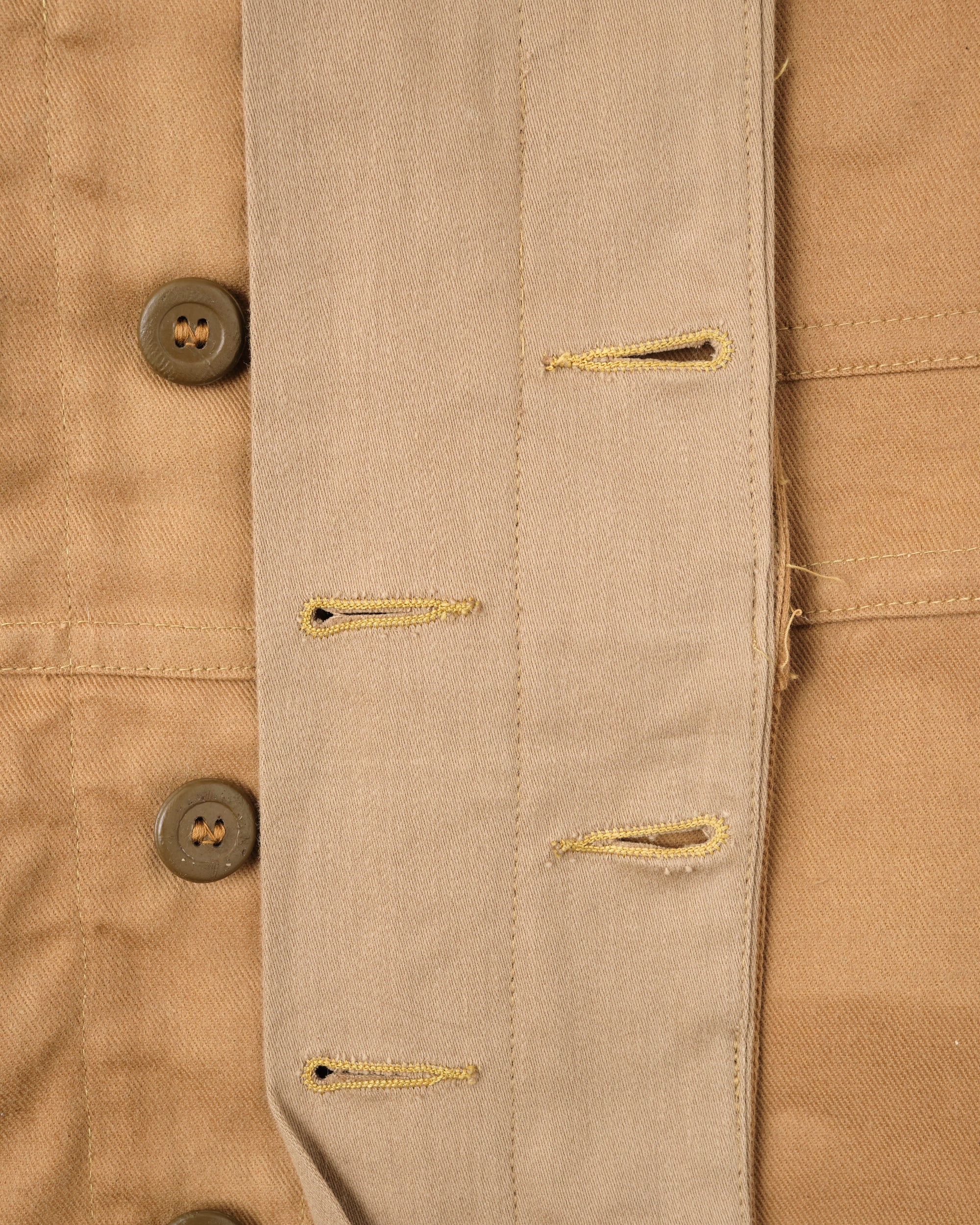 【~60's】British Vintage Khaki Drill Hooded Jacket Size.44 "MEKANEER" "Dead Stock"