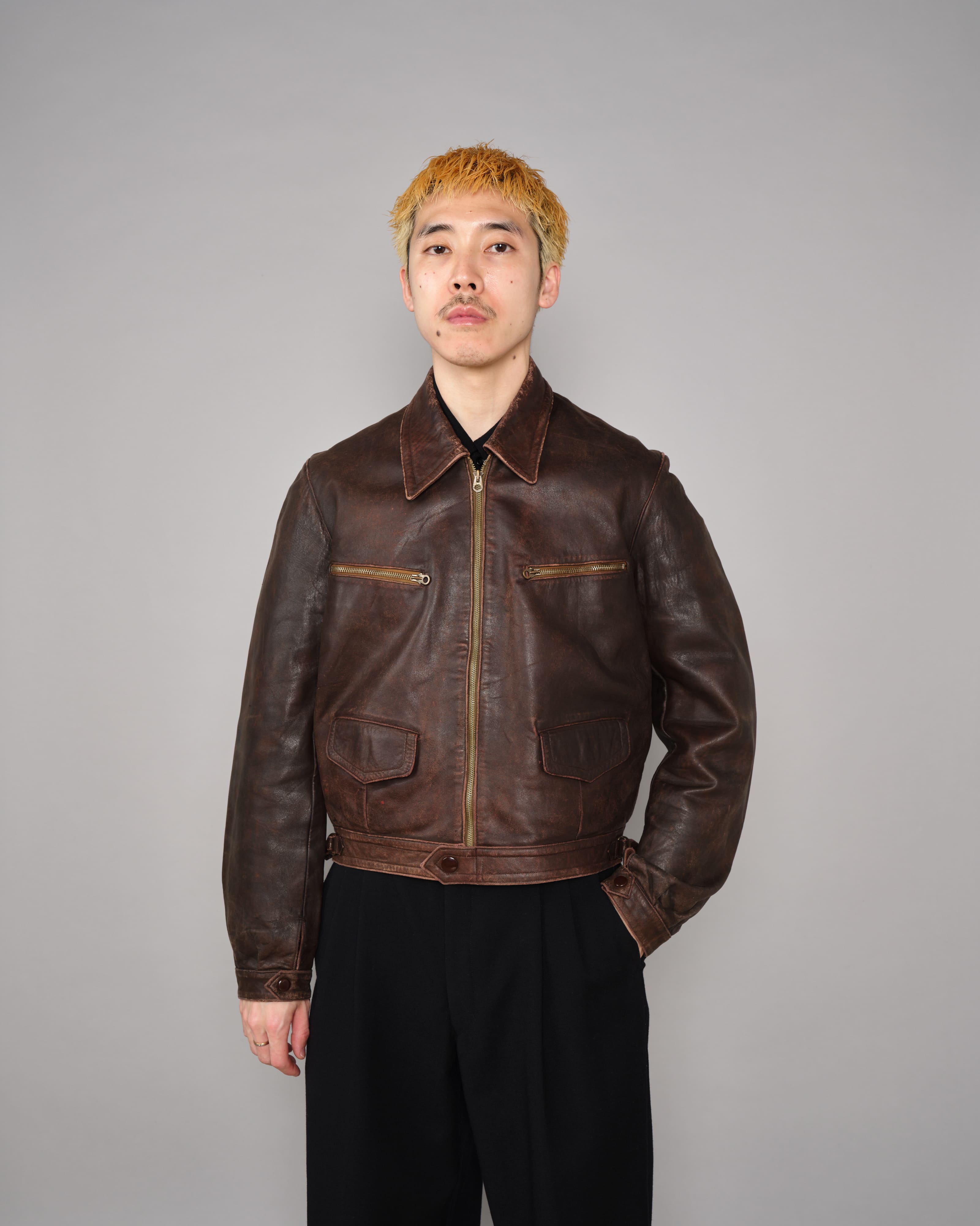 40s ハルトマン ジャケット レザー ヴィンテージ モーターサイクル 50s 40s ハルトマン ジャケット レザー ヴィンテージ モーターサイクル 50s