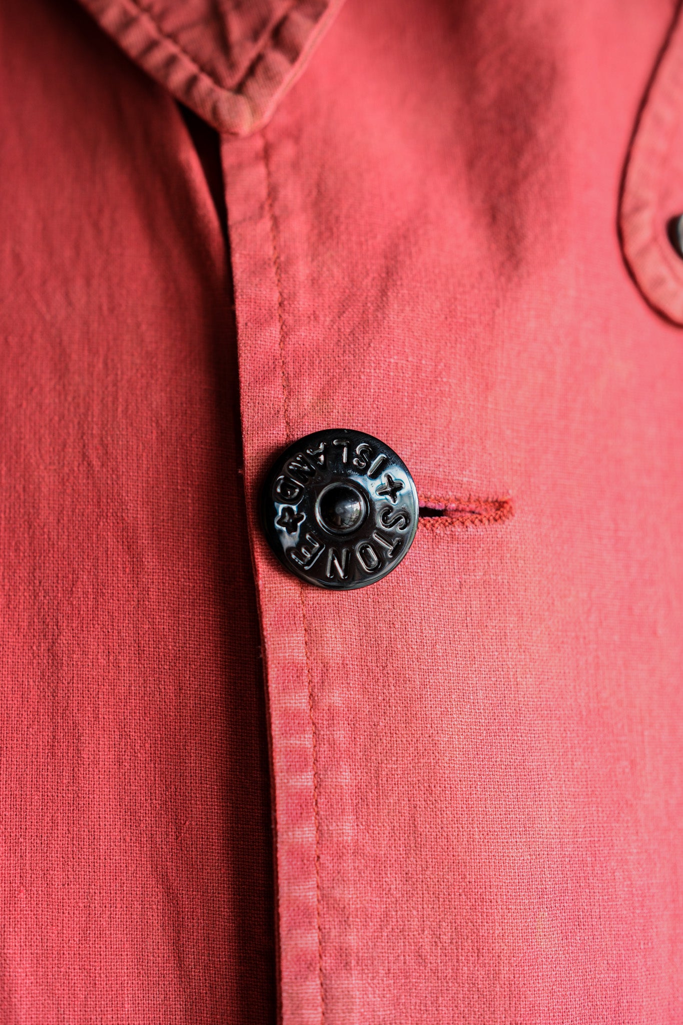 ［94SS］Old STONE ISLAND Garment Dyed Double Breasted Cotton Jacket Size.L "Green Edge"