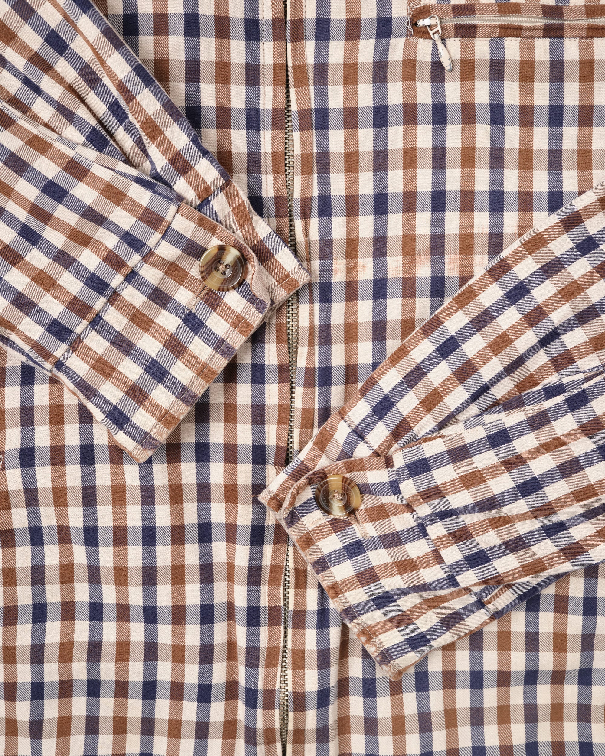 ［~00's］Old Aquascutum Club Check Reversible Harrington Jacket Size.M