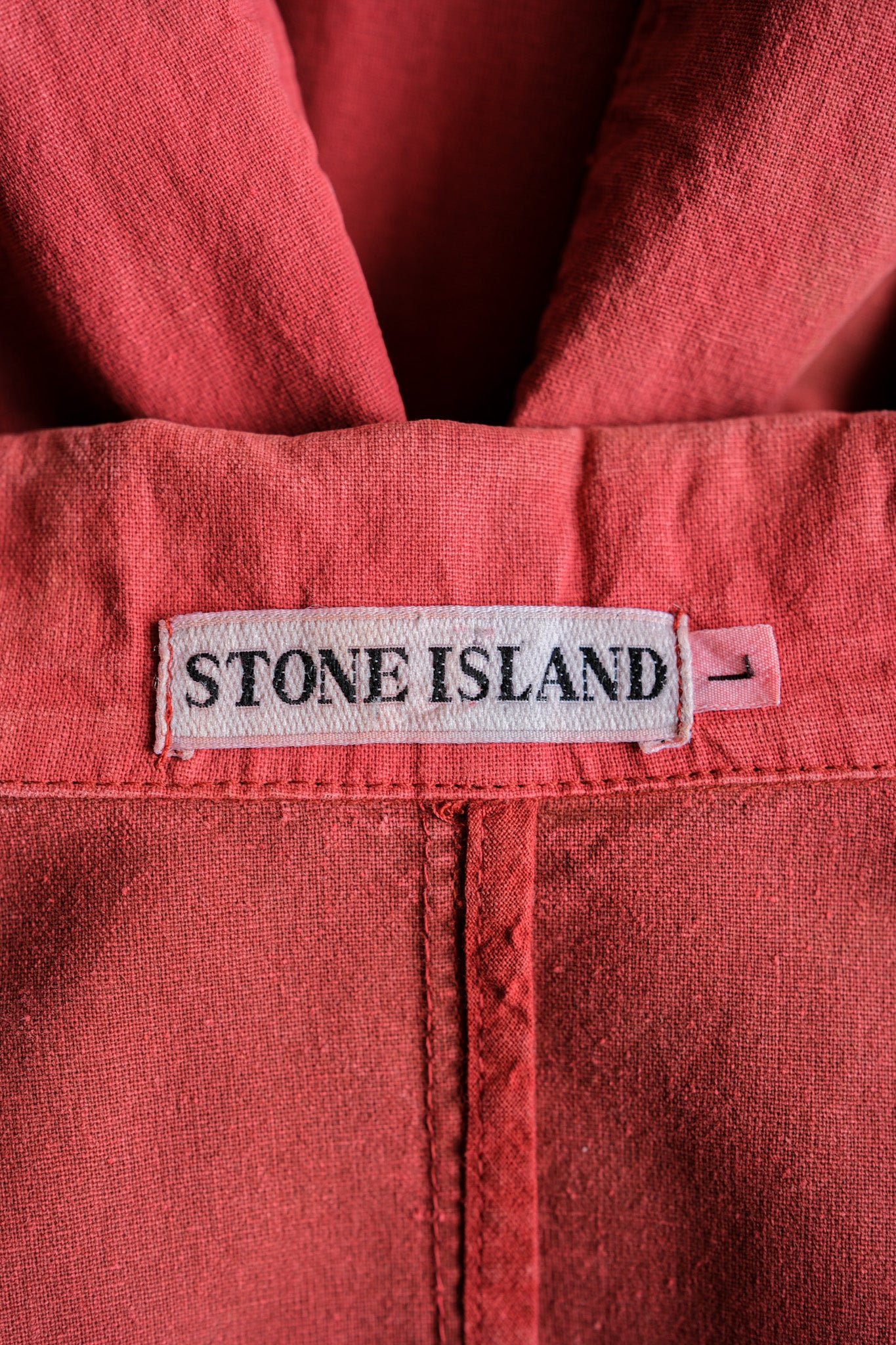 [94SS] Old Stone Island Garment DYED DOUBLE BREASTED COTTON JACKET SIZE.L "Green Edge"