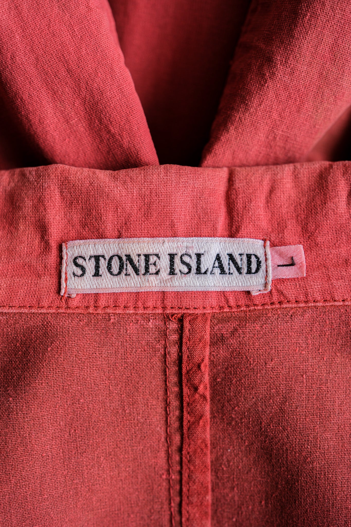 ［94SS］Old STONE ISLAND Garment Dyed Double Breasted Cotton Jacket Size.L "Green Edge"