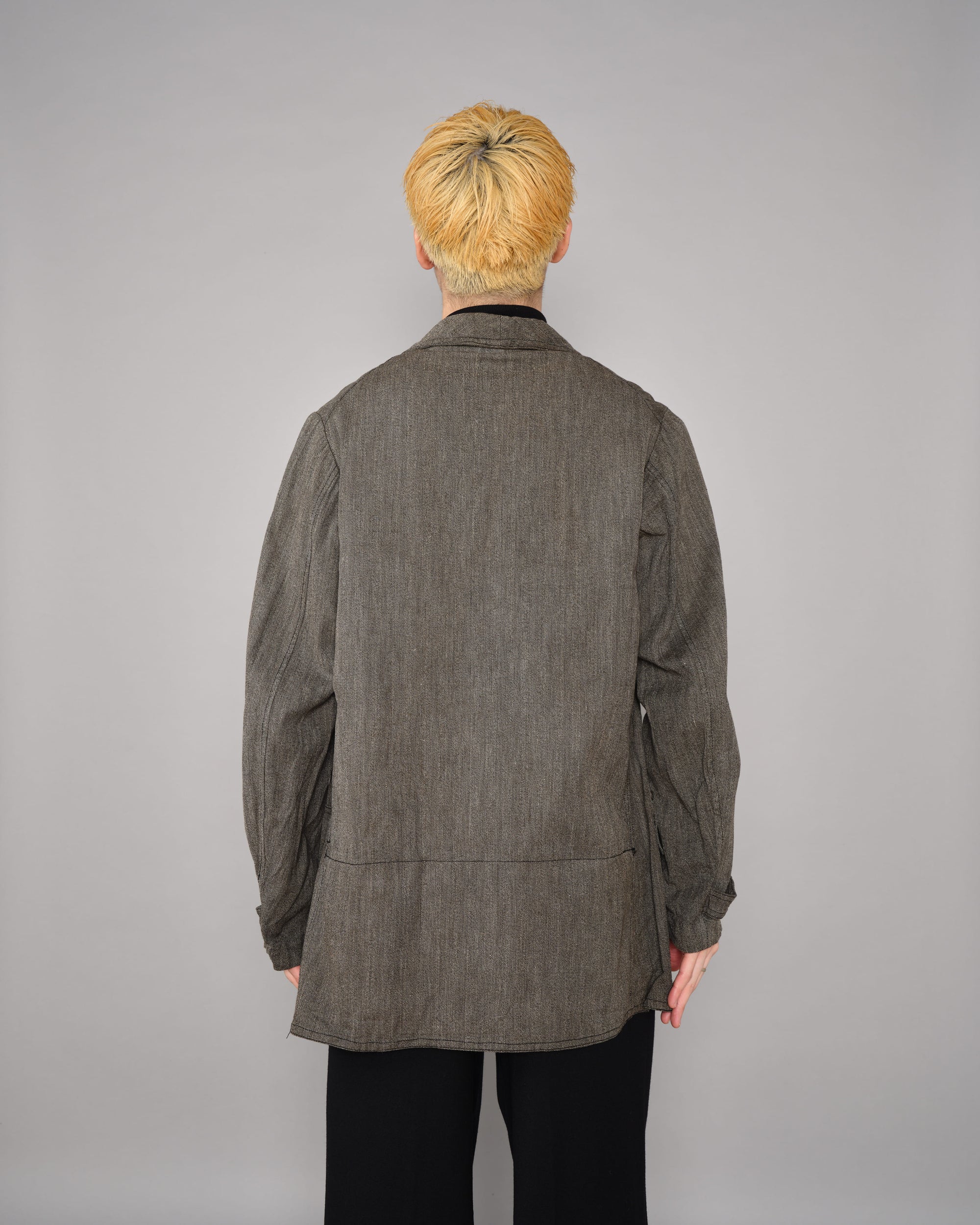 ［~30’s］French Vintage Salt & Pepper HBT Cotton Hunting Jacket