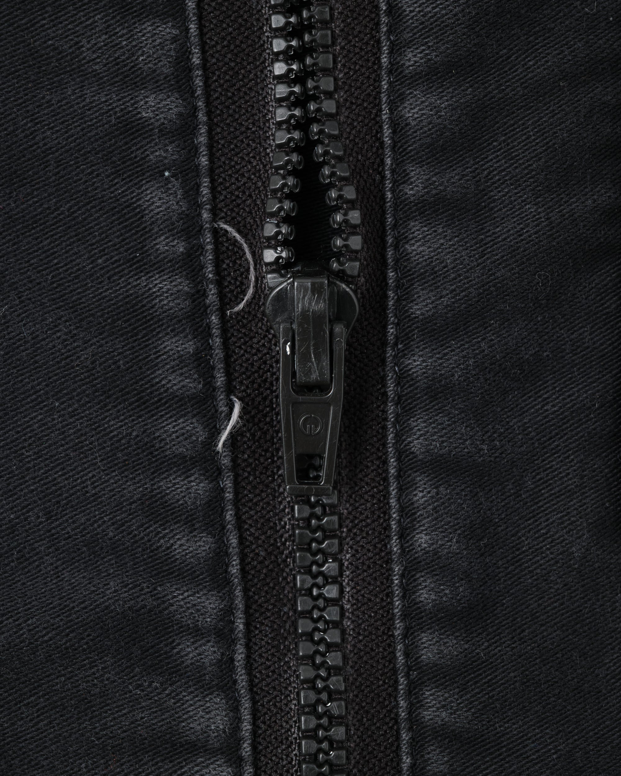［~70's］Europe Vintage Raglan Sleeve Black Moleskin Zip Up Jacket