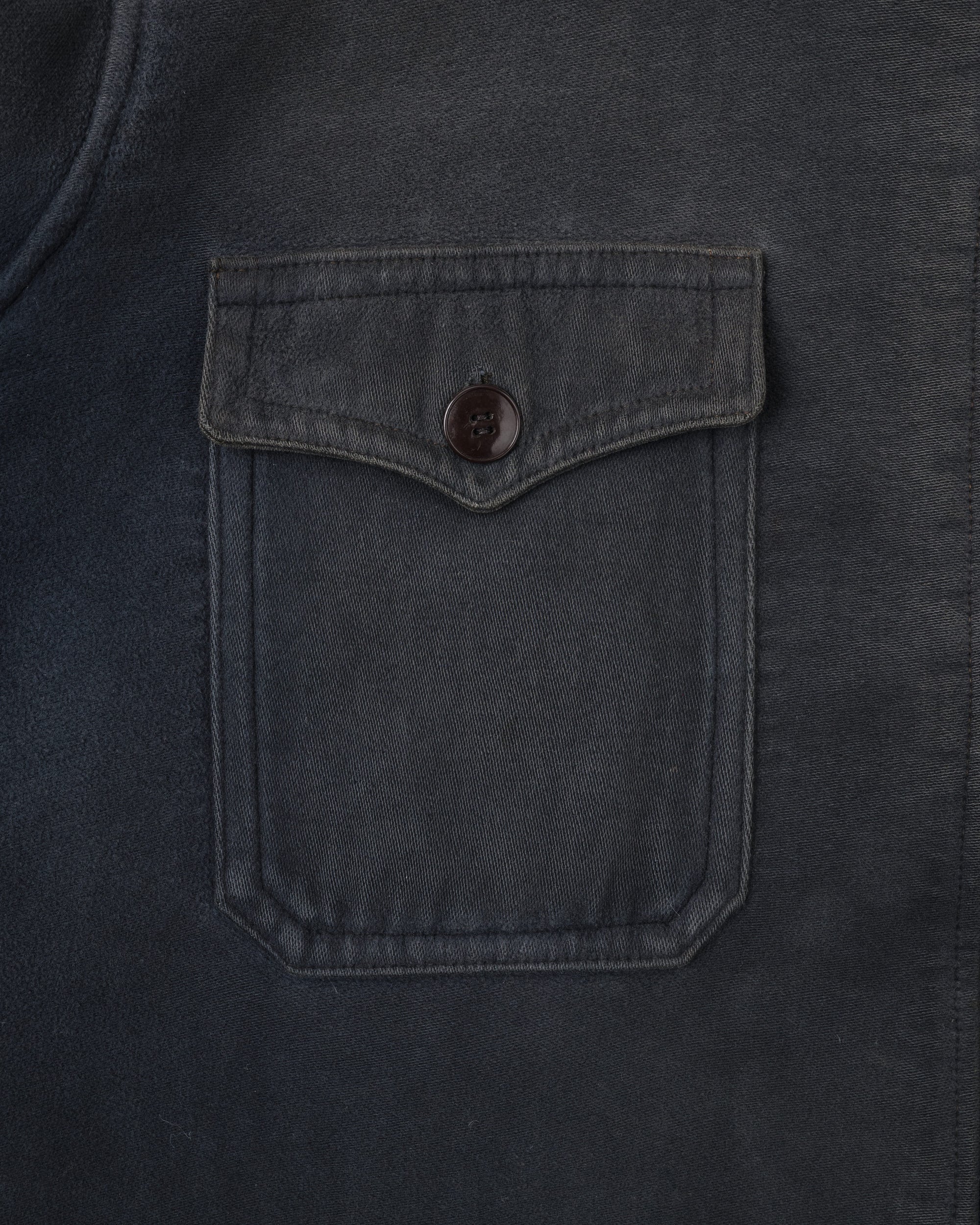 【~40's】French Vintage Dark Navy Peachskin Cyclist Jacket