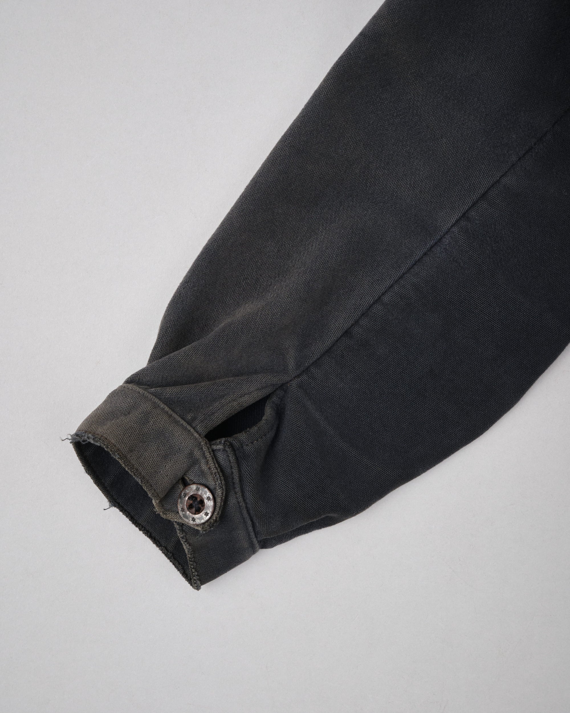 【~40's】French Vintage Dark Navy Peachskin Cyclist Jacket