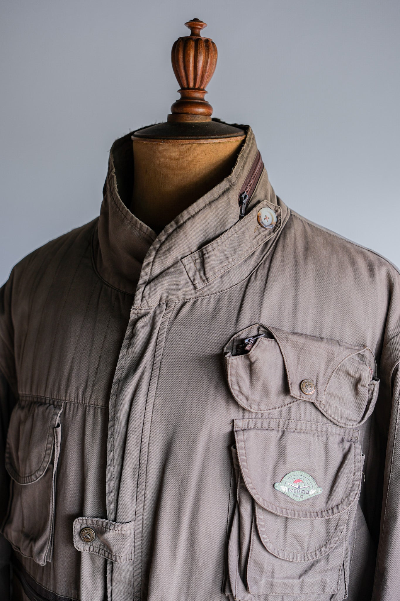 ［~90's］Old Renoma Paris Detachable Sleeve Multi Pocket Jacket With Liner